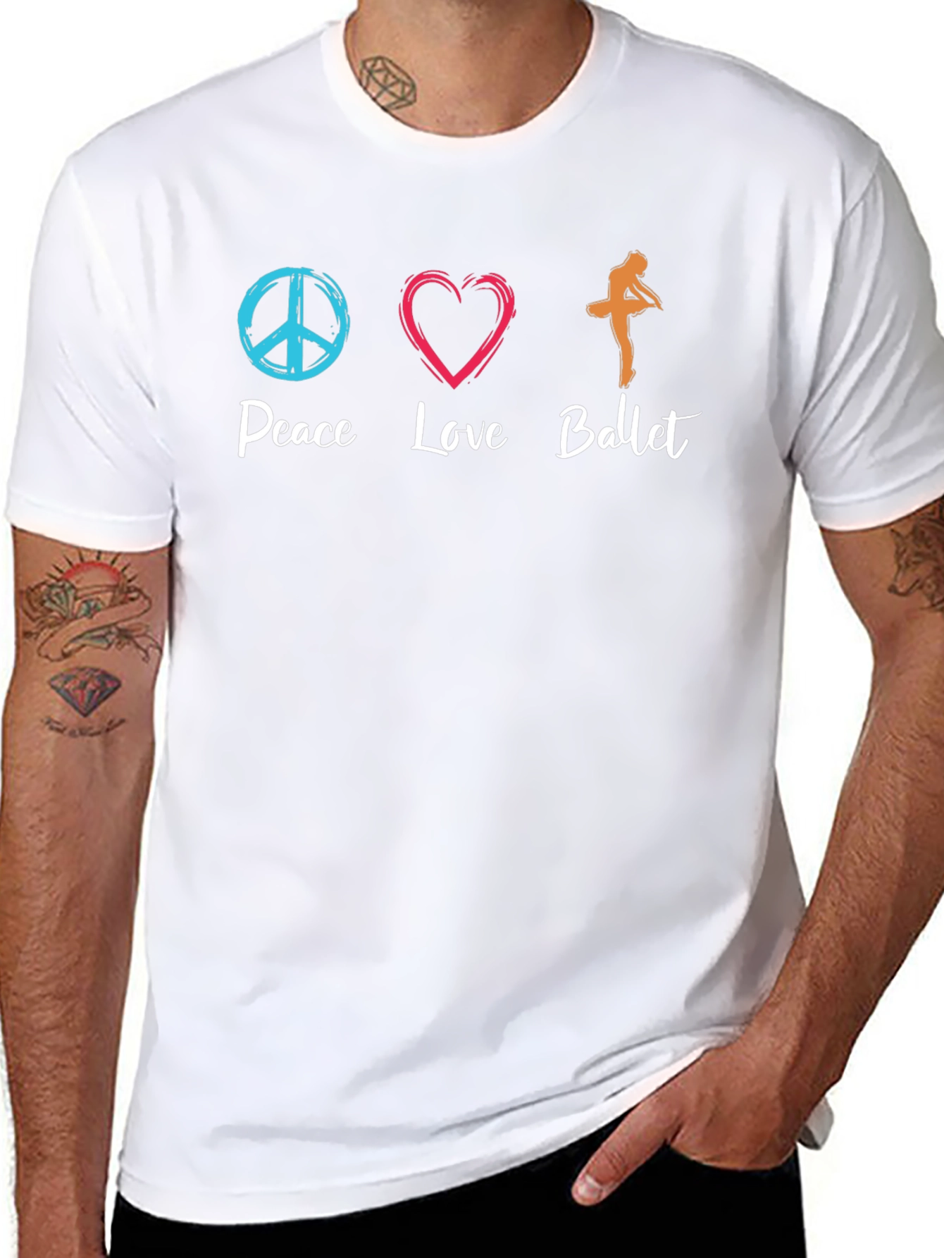 Peace Love Ballet Graphic T-Shirt