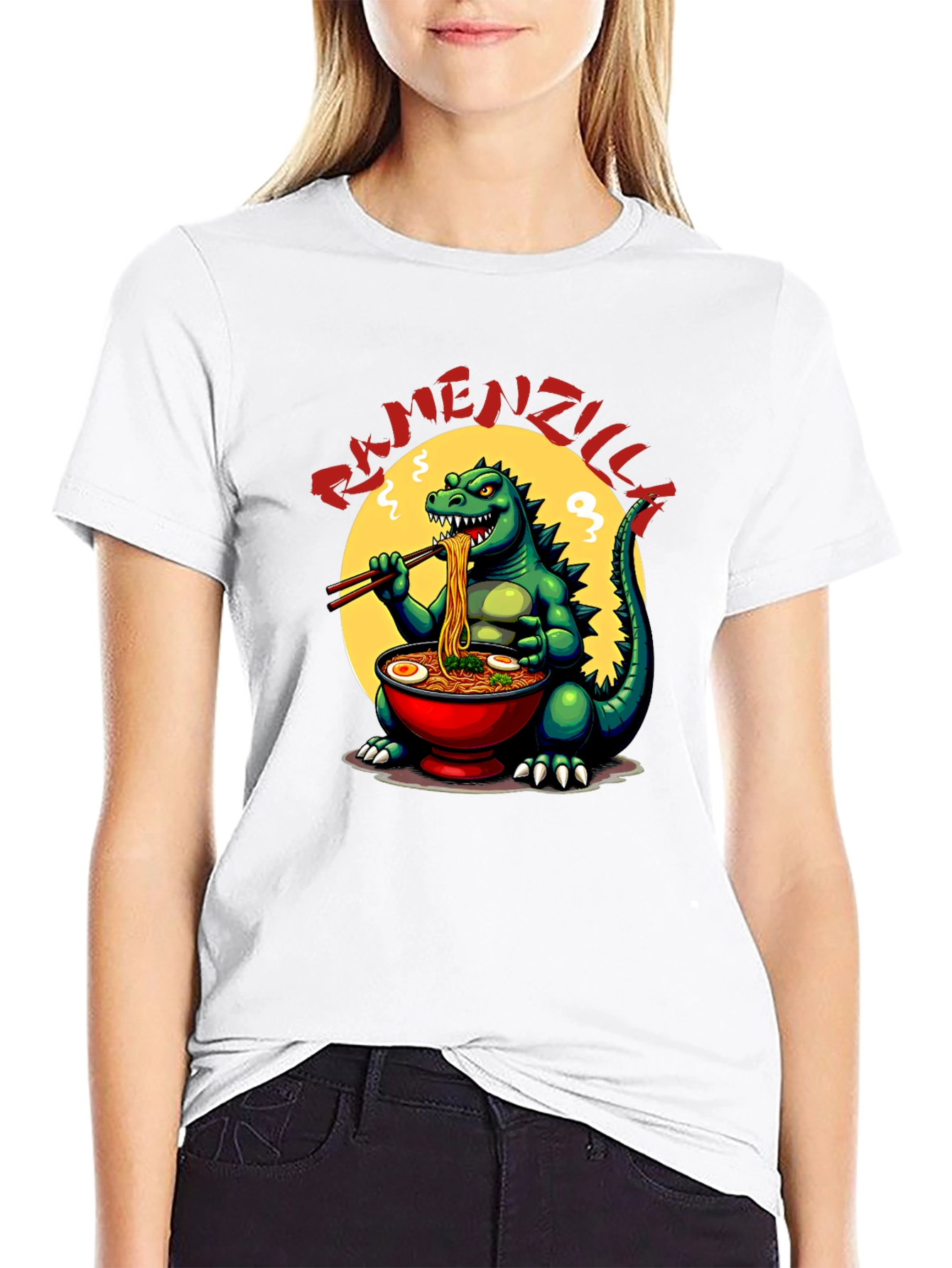 Ramenzilla Graphic T-Shirt - Godzilla Eats Ramen!