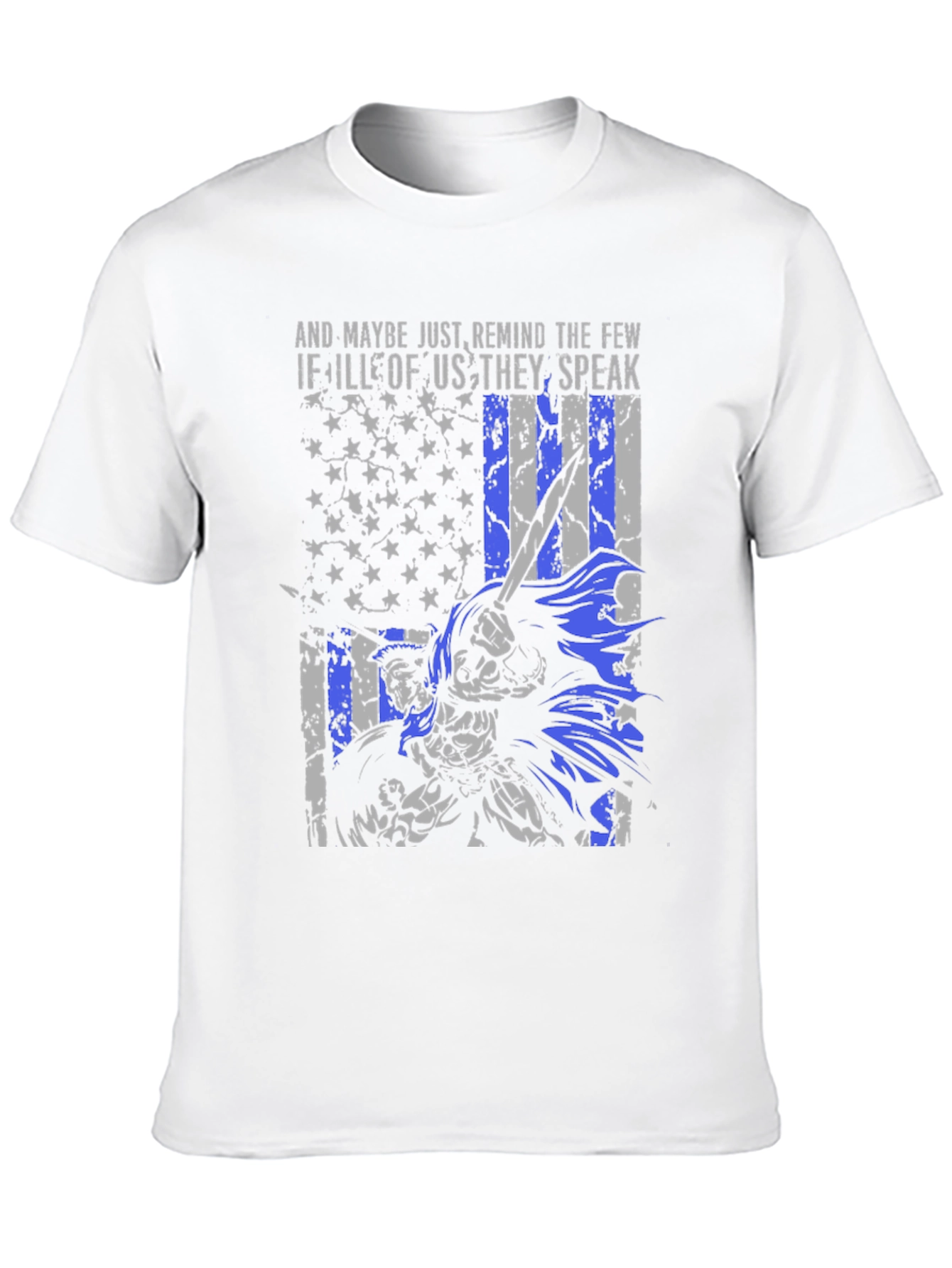 Thin Blue Line Flag Warrior T-Shirt