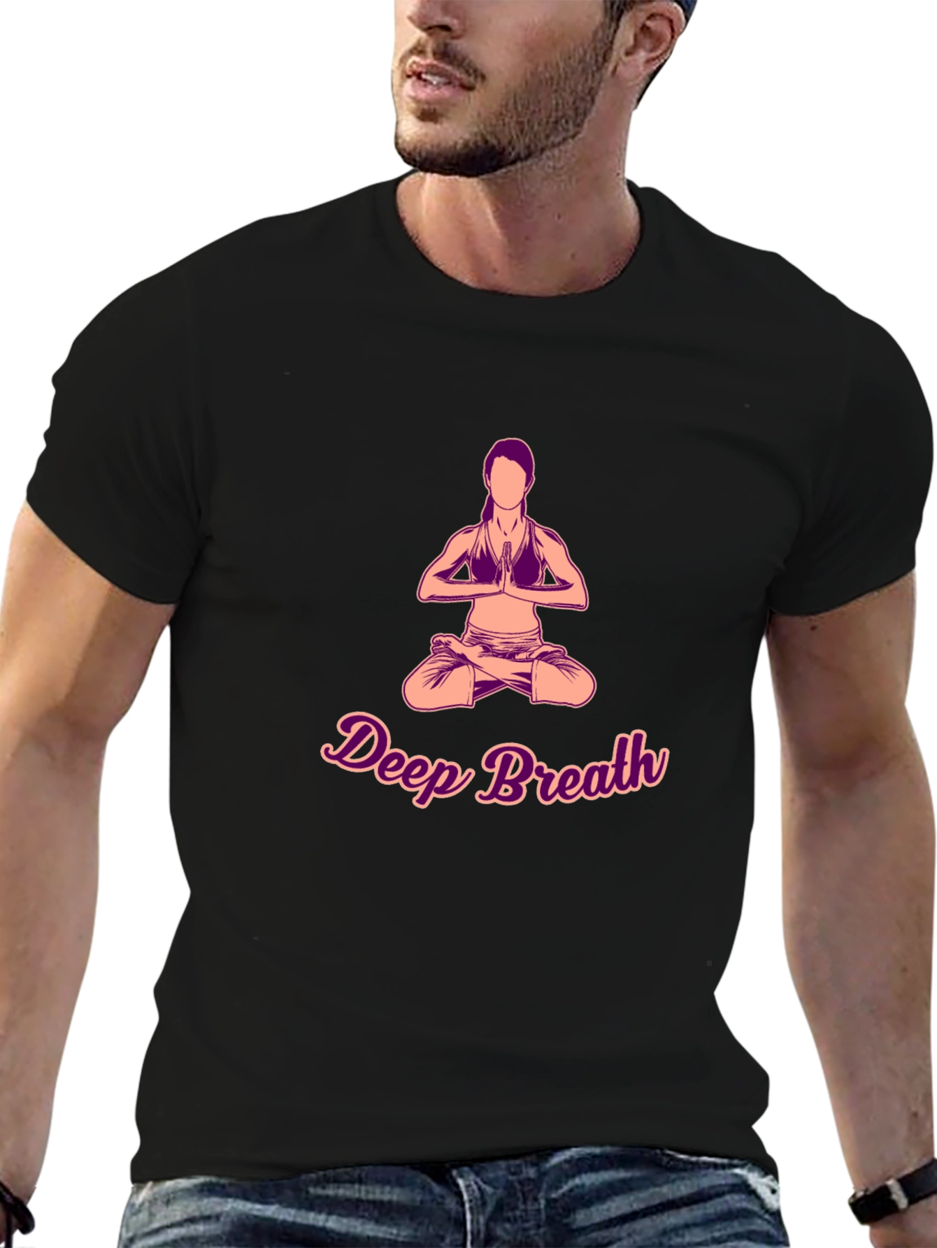 Deep Breath Yoga Graphic T-Shirt