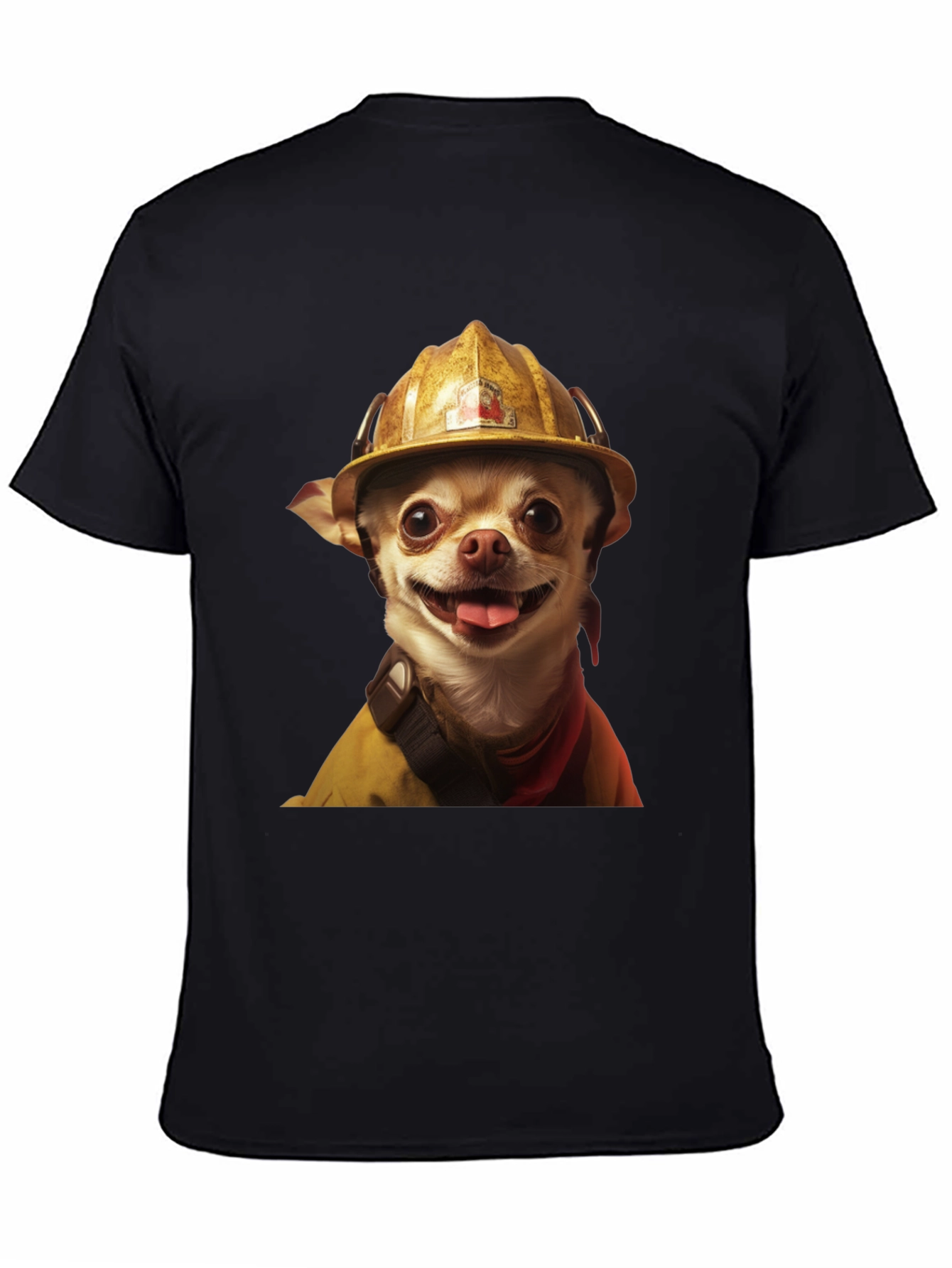 Dog Firefighter T-Shirt - Novelty Pet Lover Tee
