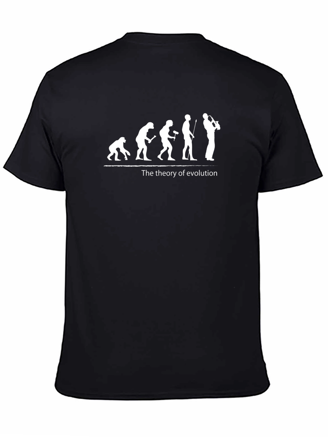 Evolution Saxophone T-Shirt - Black Cotton Tee