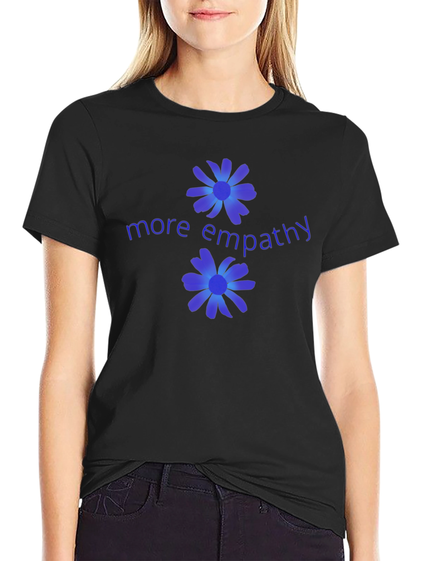 More Empathy Black Graphic T-Shirt