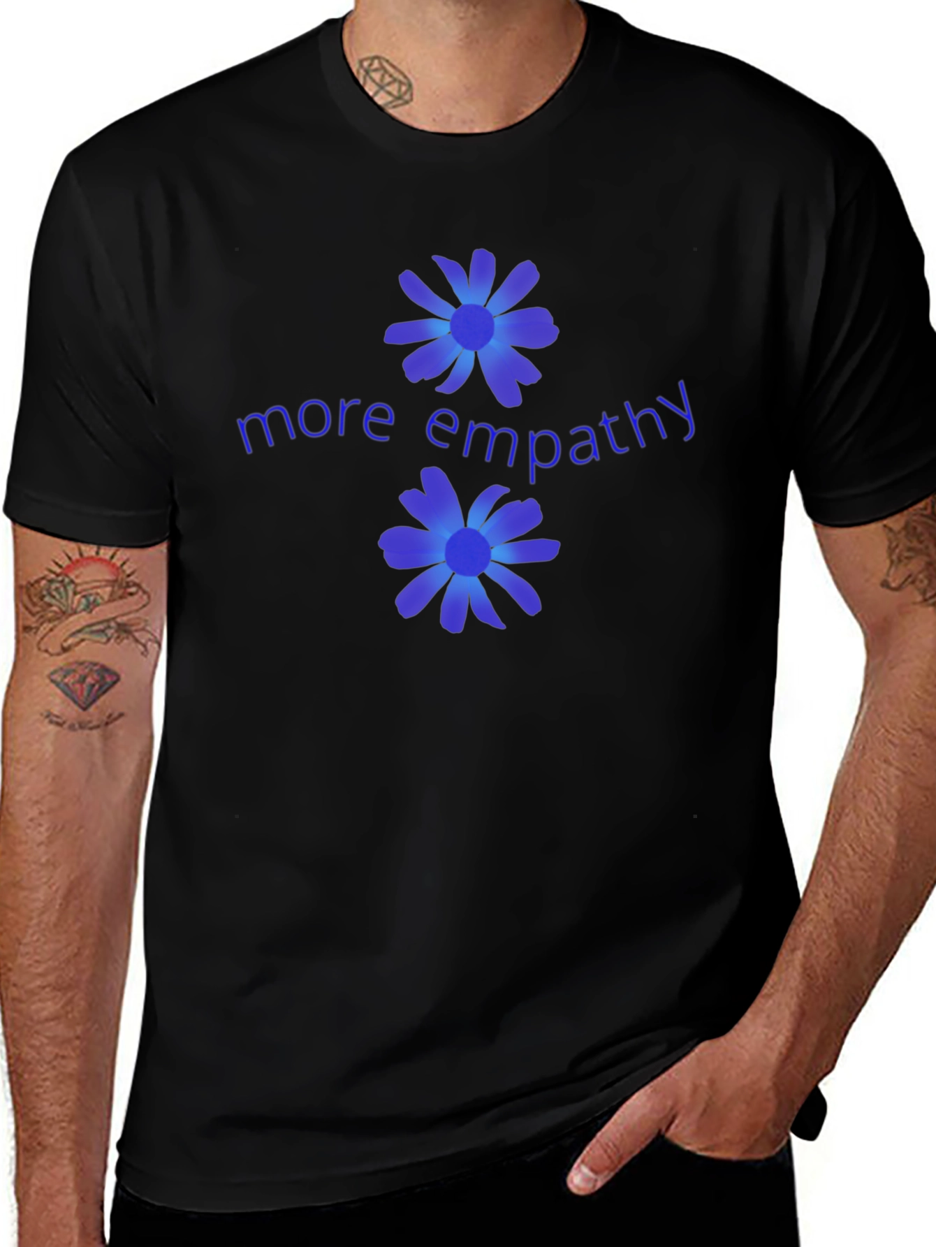 More Empathy Black Graphic T-Shirt