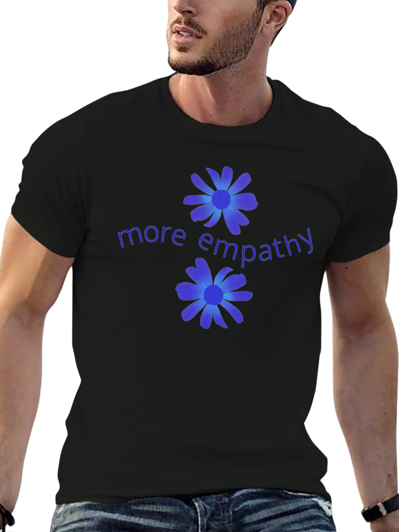 More Empathy Black Graphic T-Shirt