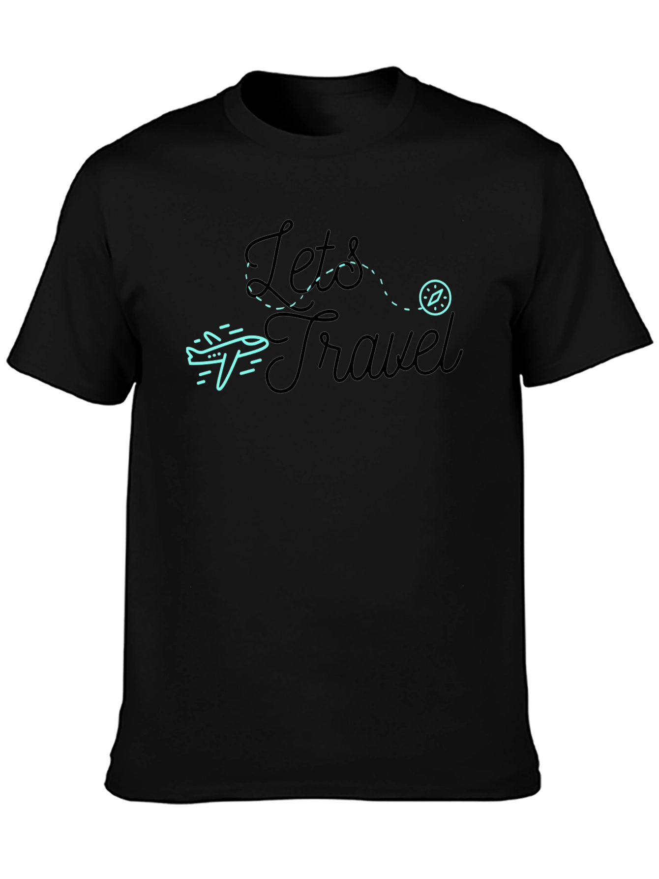 Lets Travel Graphic Tee - Black