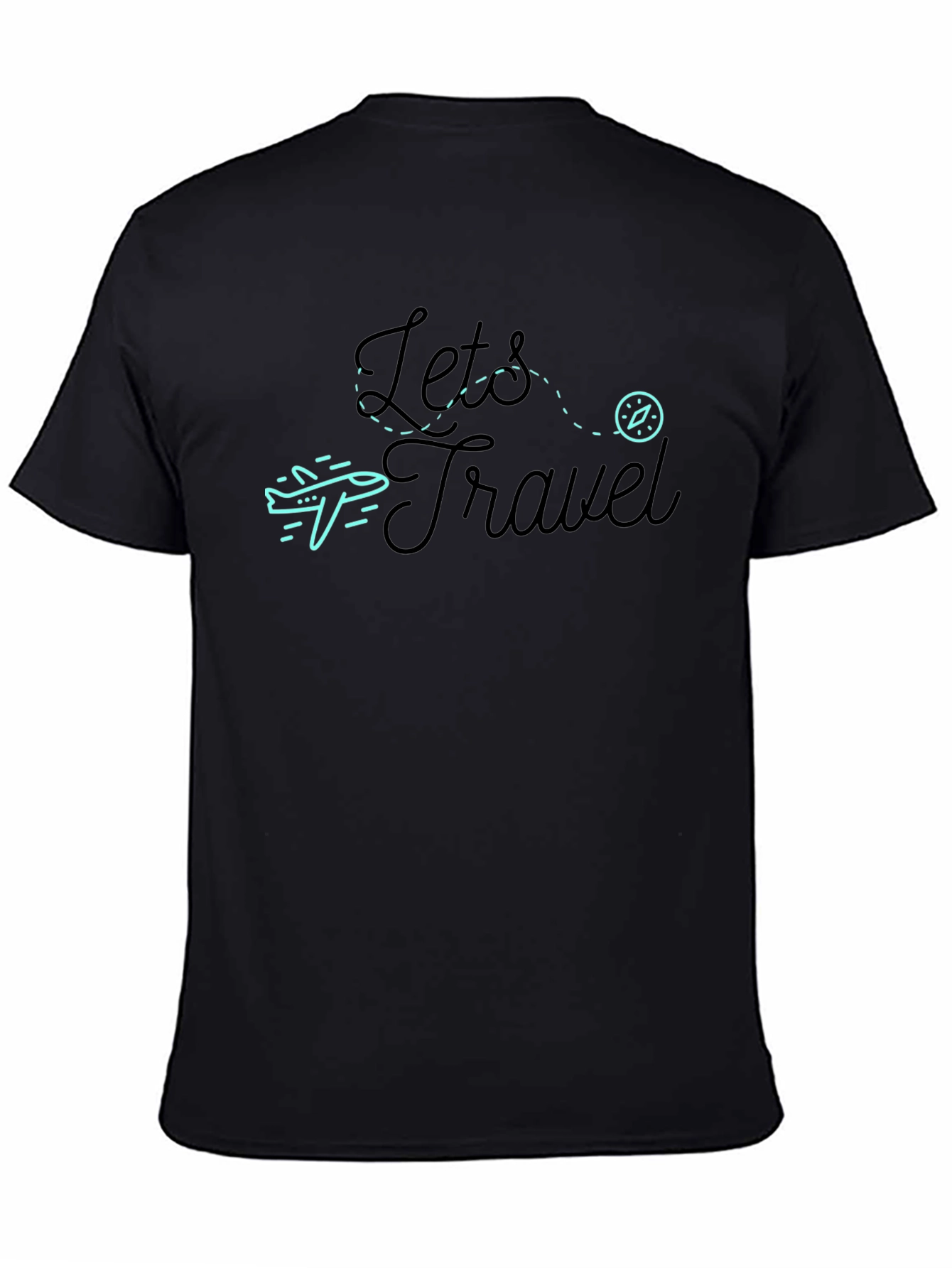 Lets Travel Graphic Tee - Black