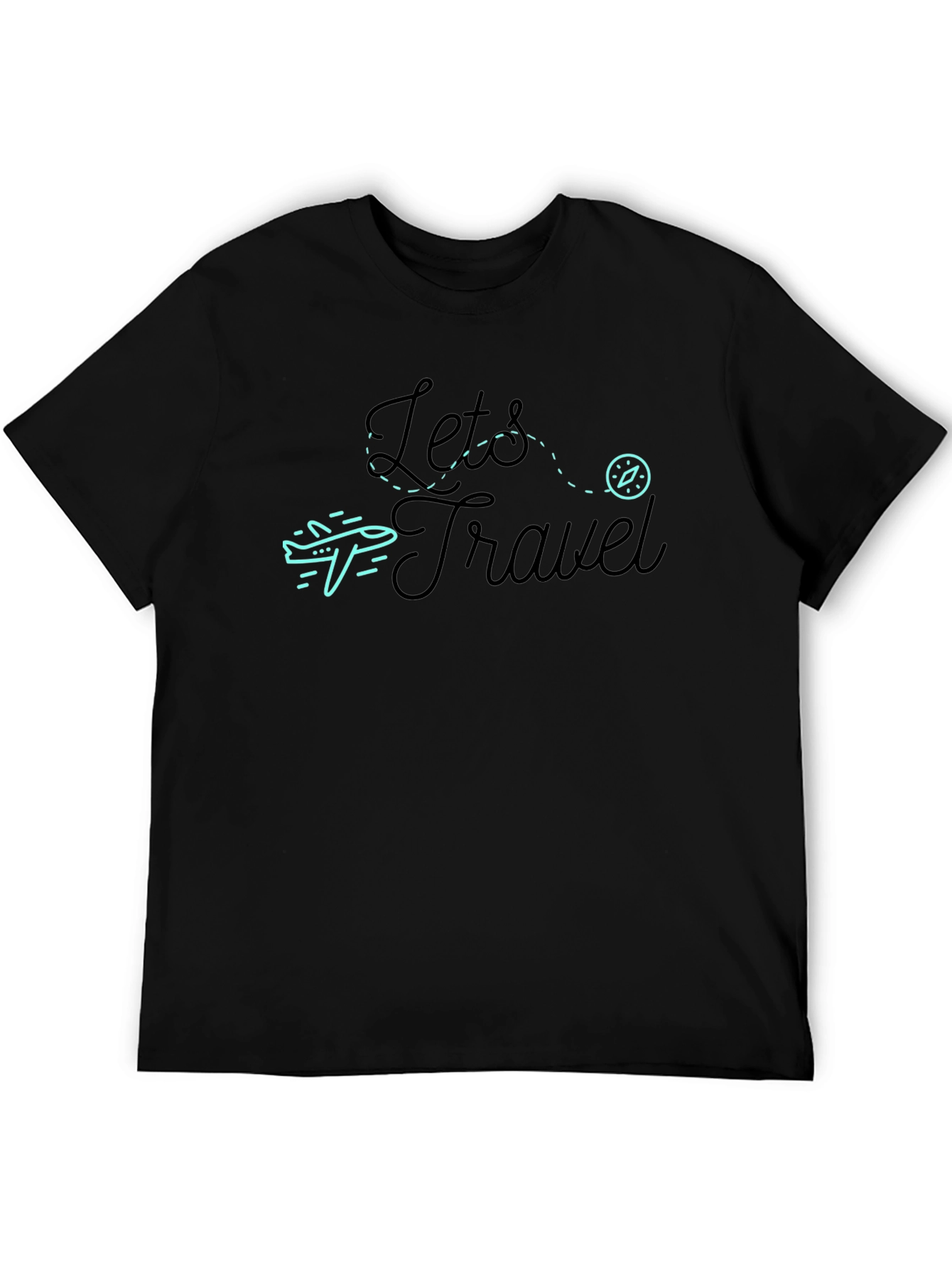 Lets Travel Graphic Tee - Black