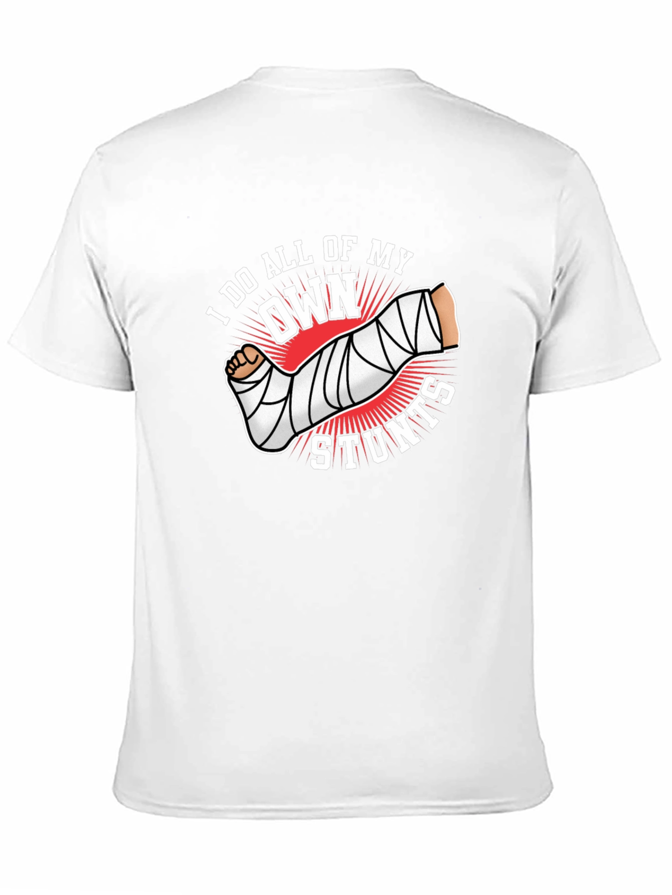 I Do All My Own Stunts Black Graphic Tee
