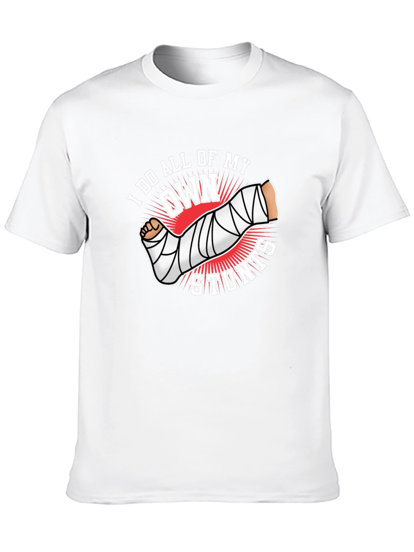 I Do All My Own Stunts Black Graphic Tee