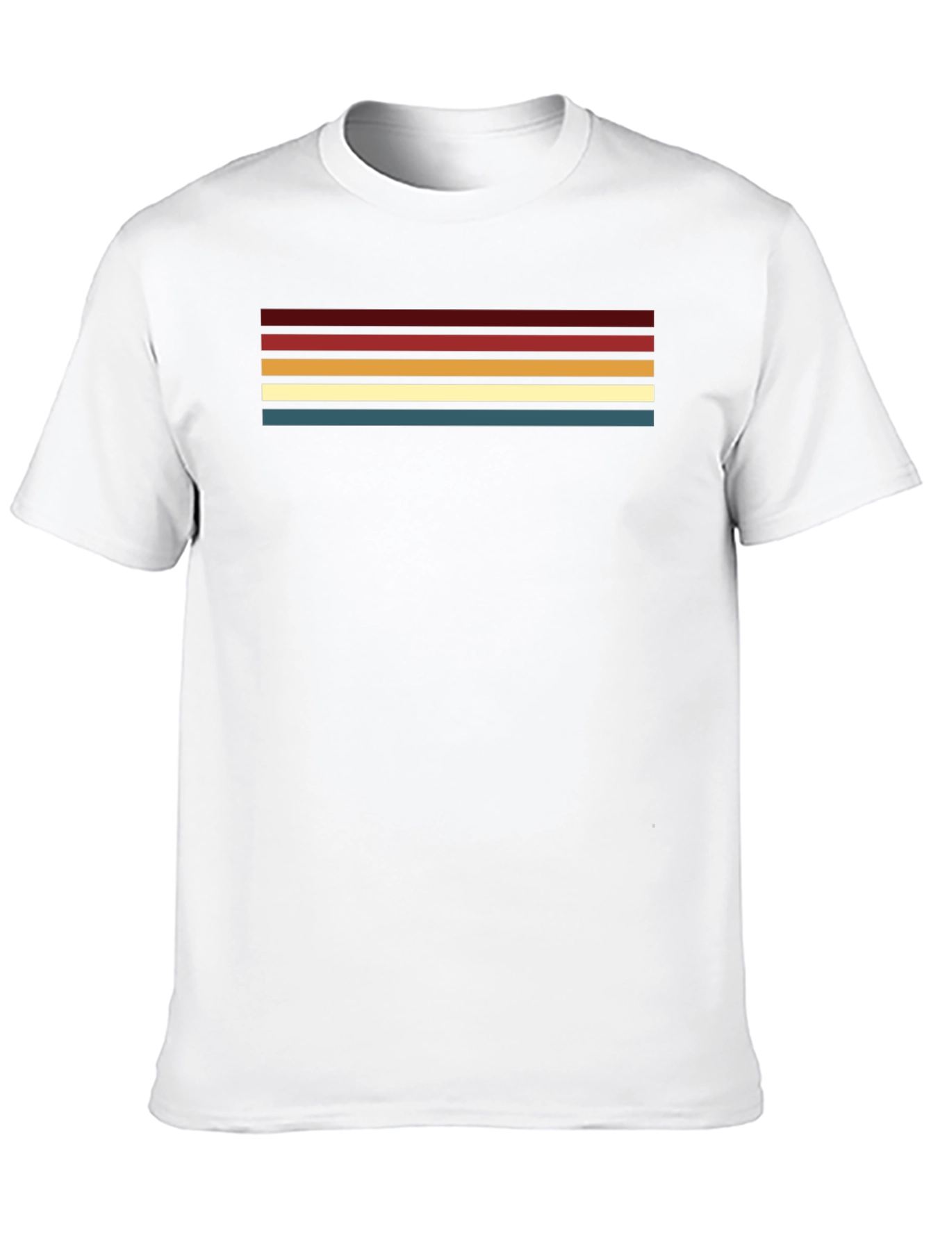 Retro Stripe Graphic Black T-Shirt