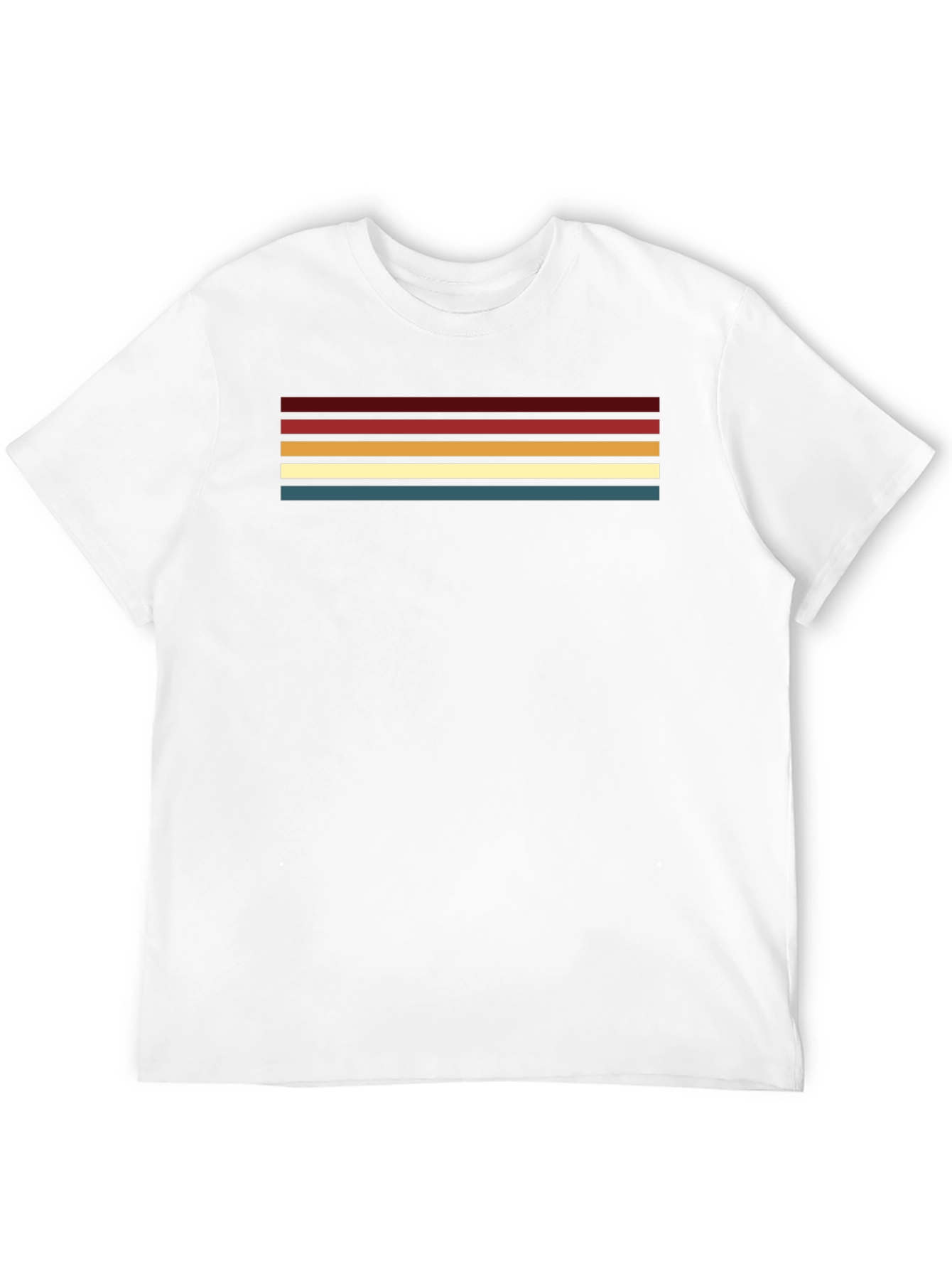 Retro Stripe Graphic Black T-Shirt