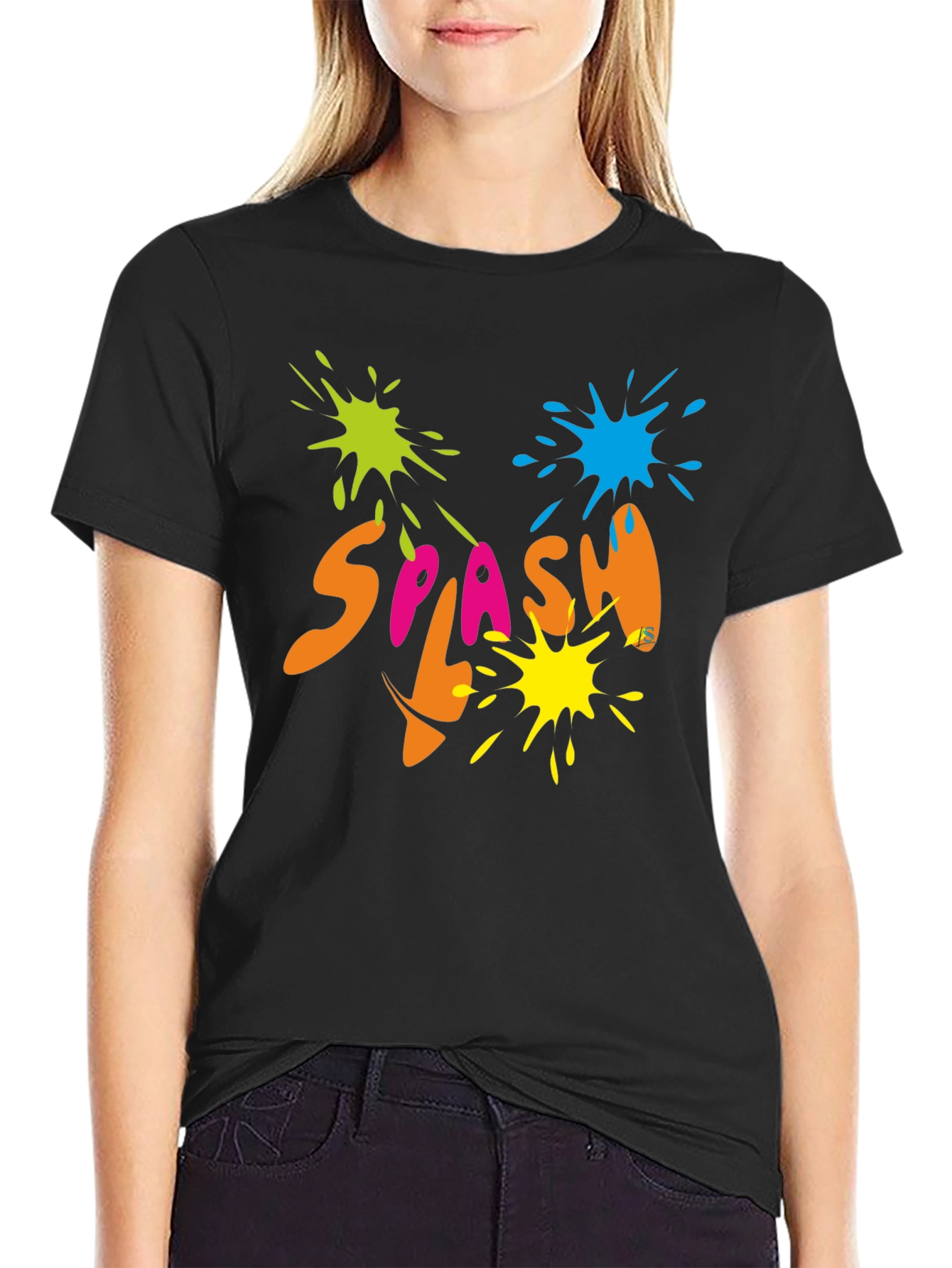 Splash Graphic Black T-Shirt