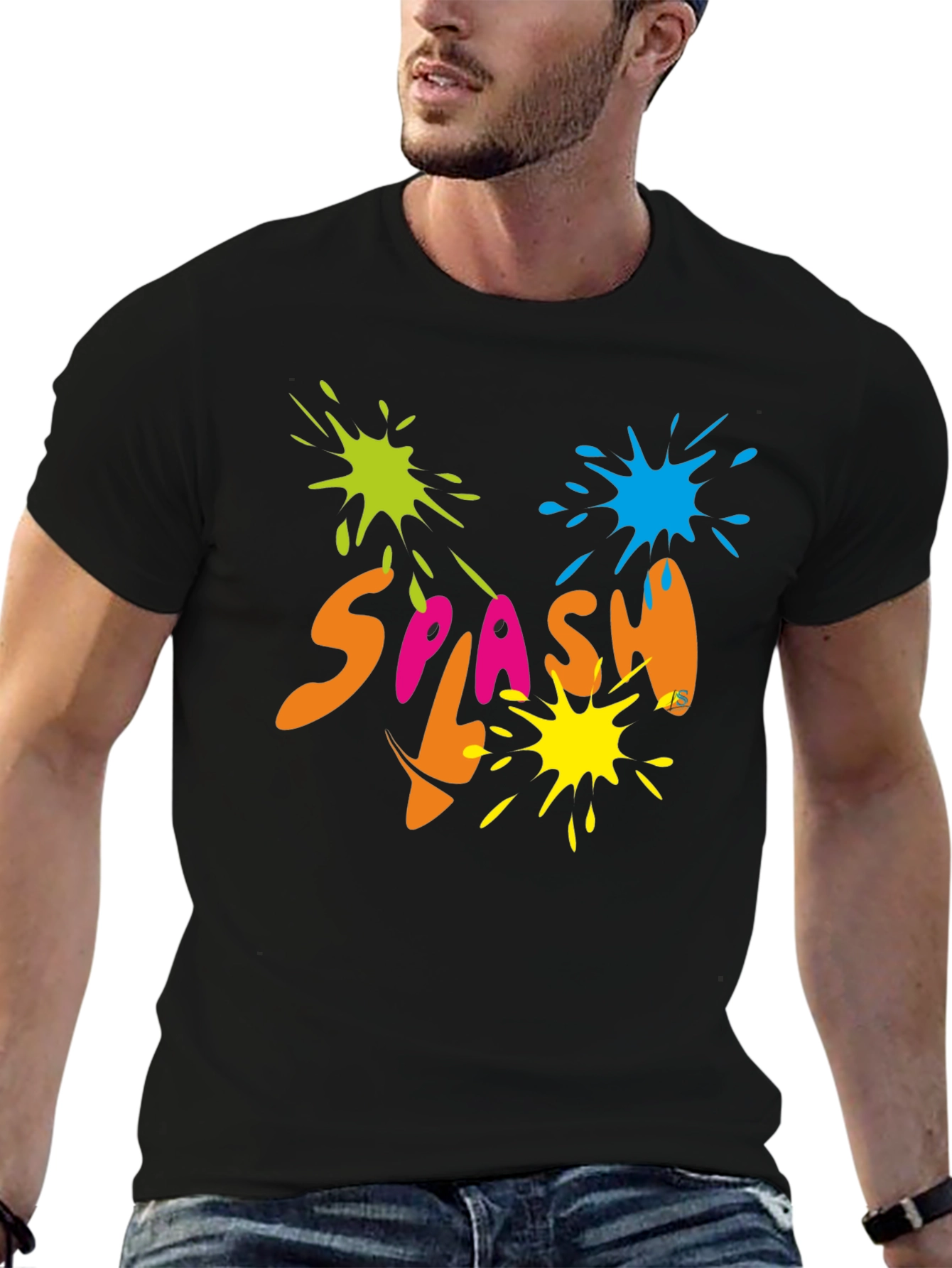 Splash Graphic Black T-Shirt