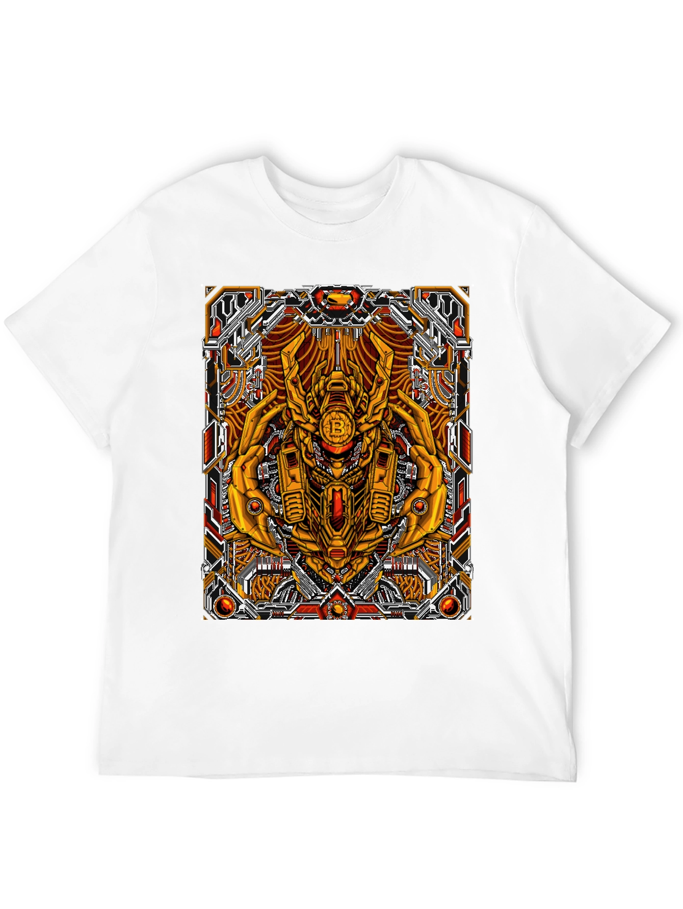 Bitcoin Robot Graphic Tee - Sci-Fi Crypto T-Shirt