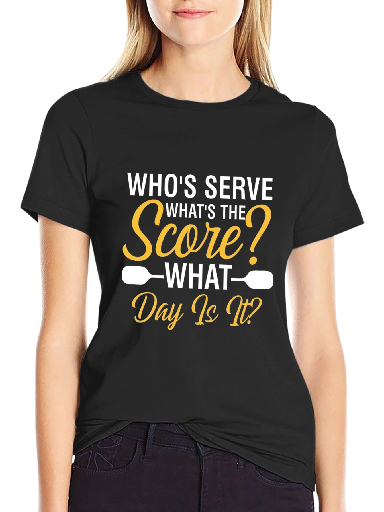 Pickleball T-Shirt: Whos Serve? Funny Sports Tee