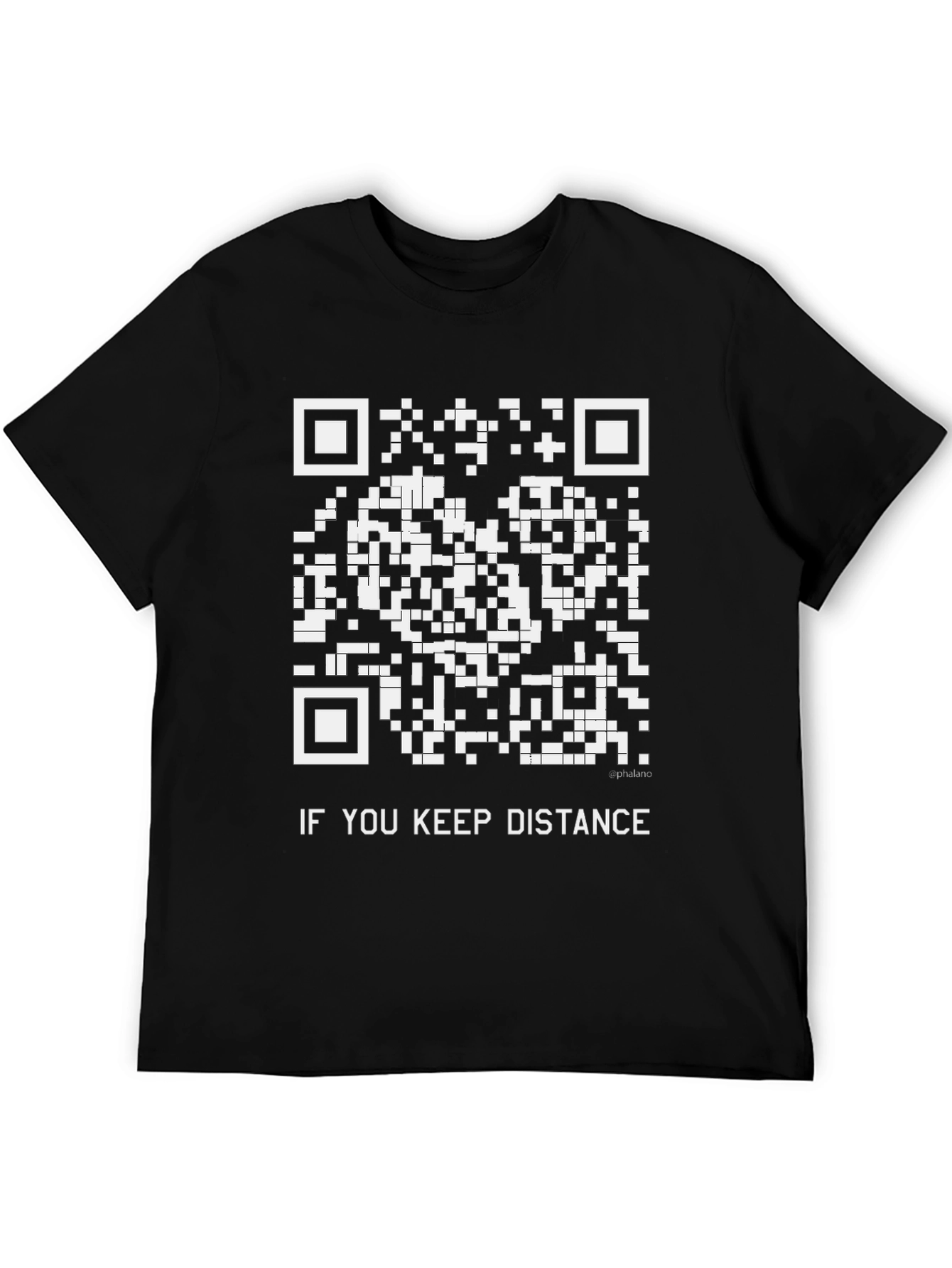 Social Distance QR Code T-Shirt