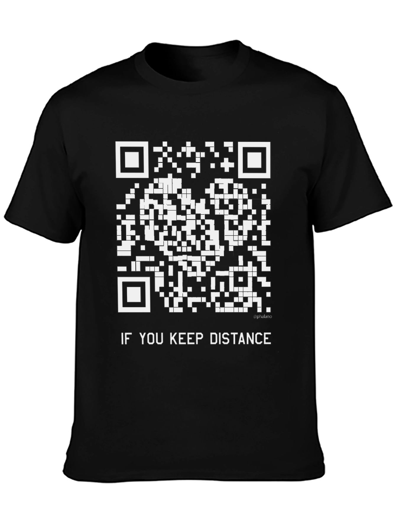 Social Distance QR Code T-Shirt