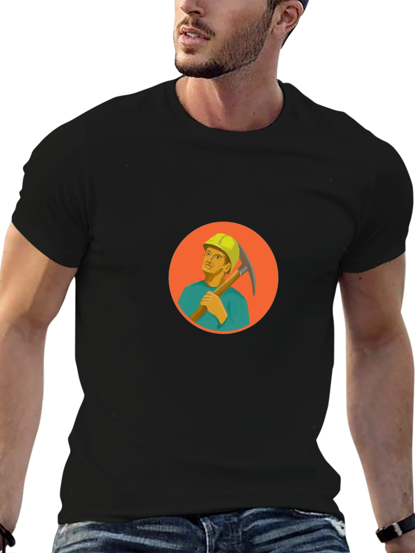 Miner Graphic Black T-Shirt