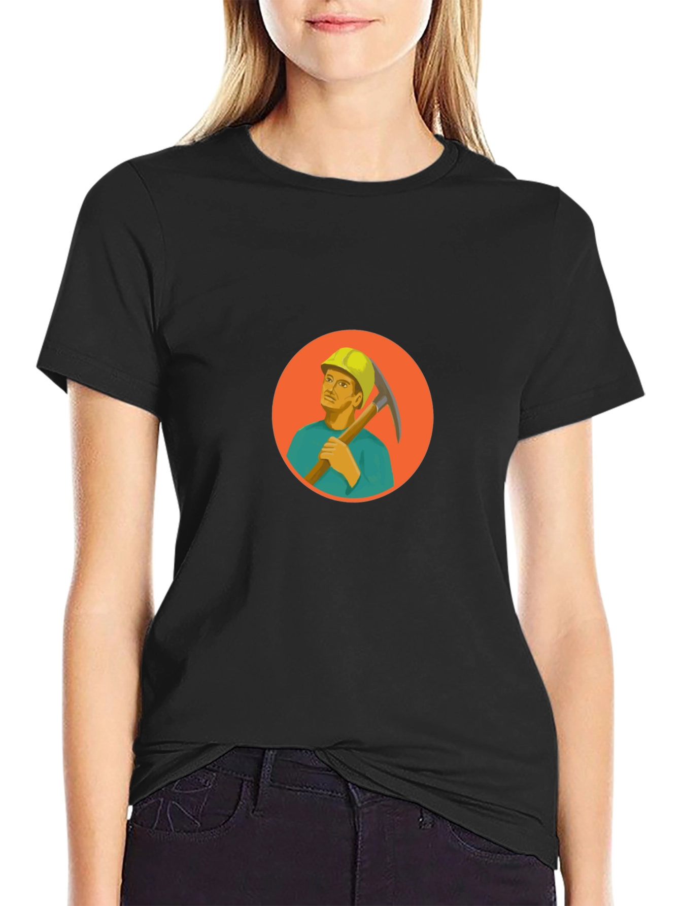 Miner Graphic Black T-Shirt