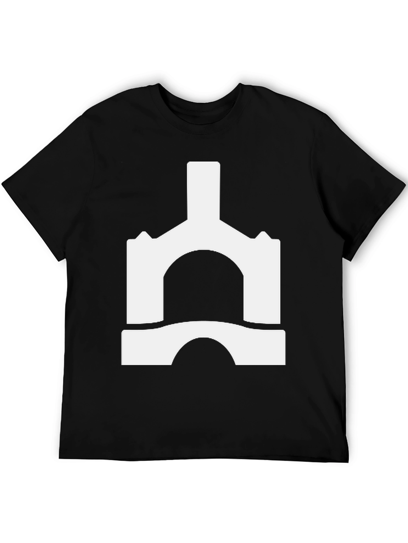 Abstract Castle Graphic Tee - Black Unisex T-Shirt