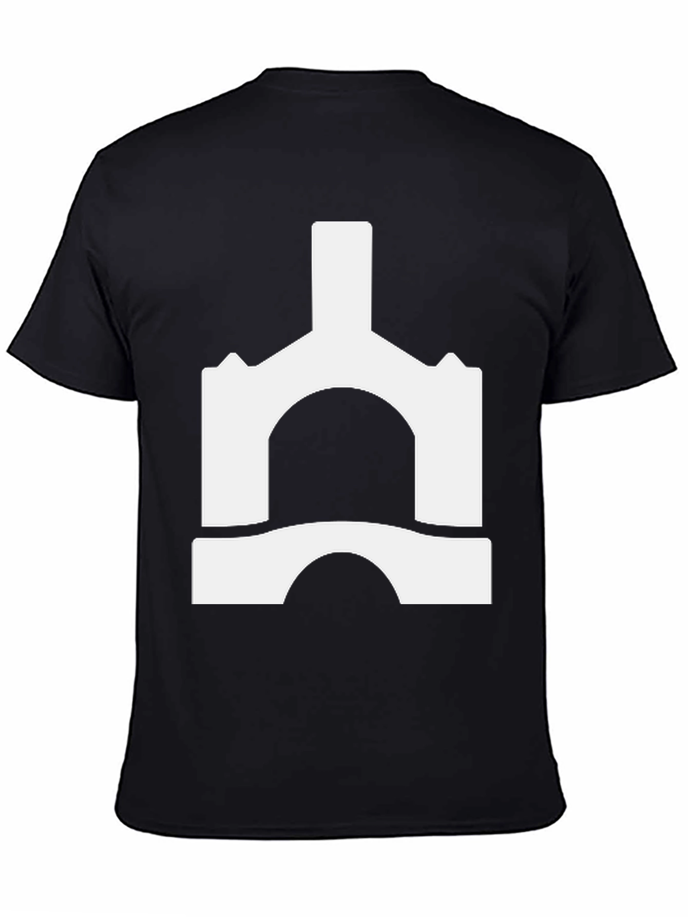 Abstract Castle Graphic Tee - Black Unisex T-Shirt
