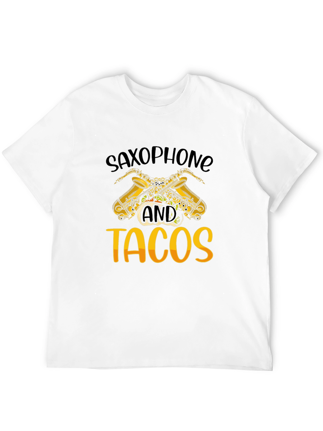 Saxophone and Tacos Graphic T-Shirt