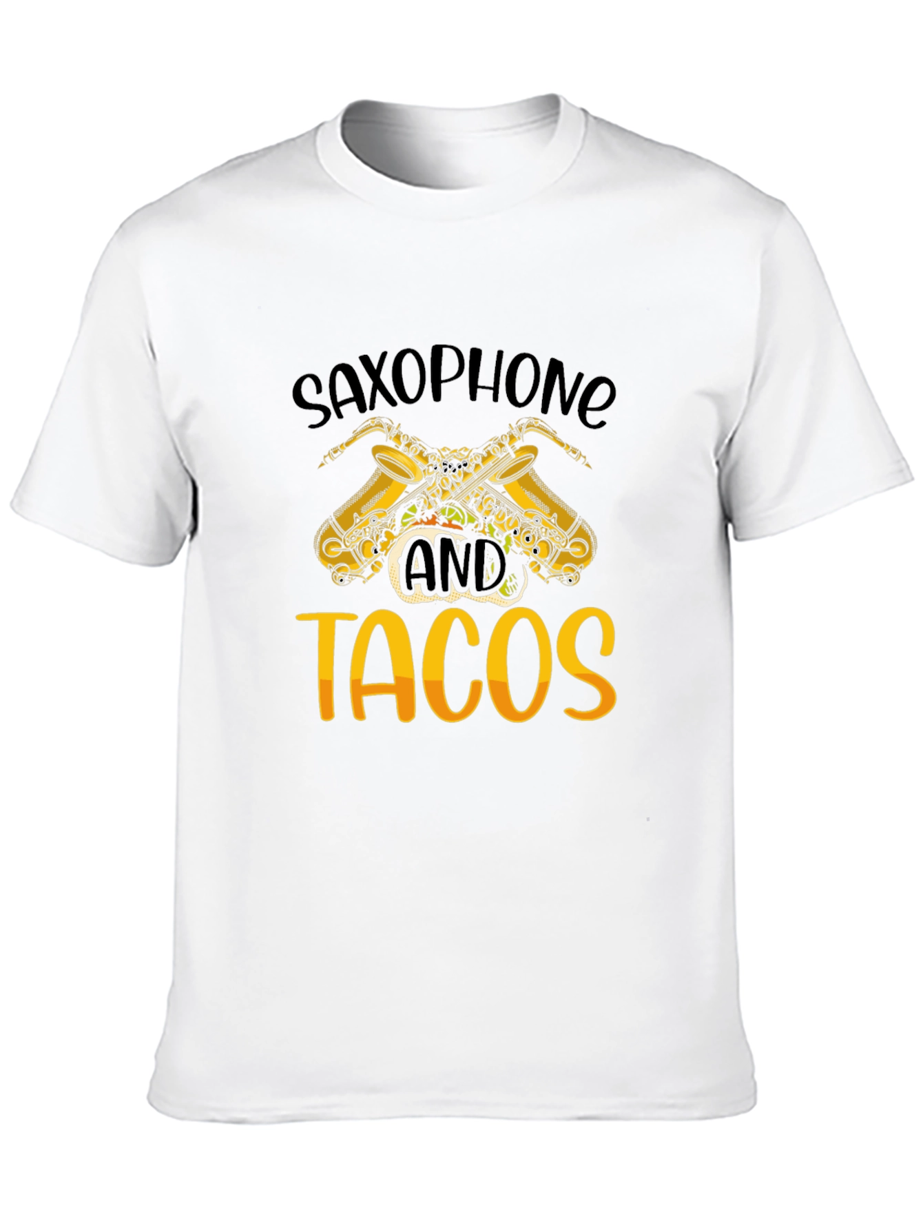 Saxophone and Tacos Graphic T-Shirt