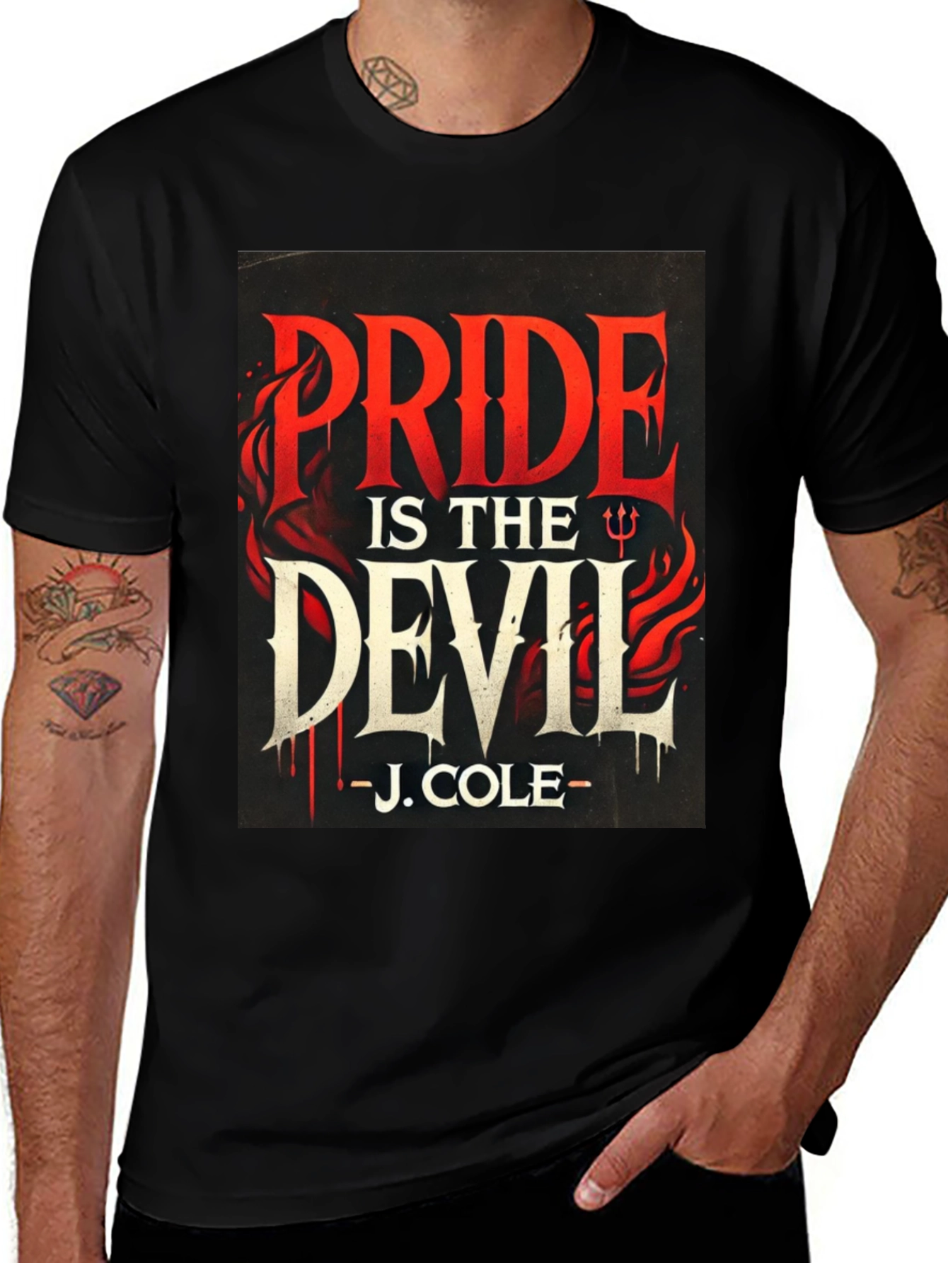 Pride is the Devil J. Cole Black T-Shirt