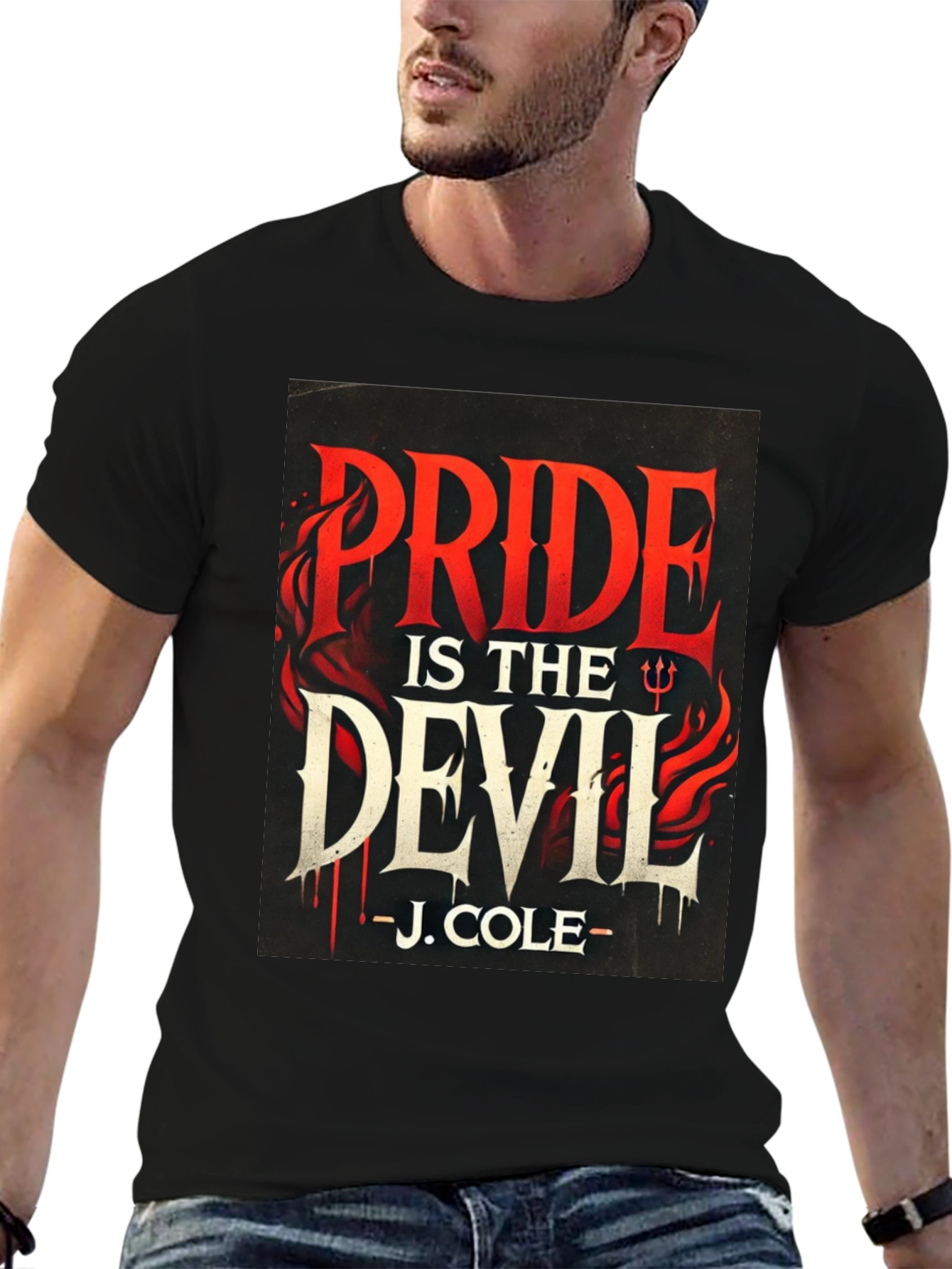 Pride is the Devil J. Cole Black T-Shirt