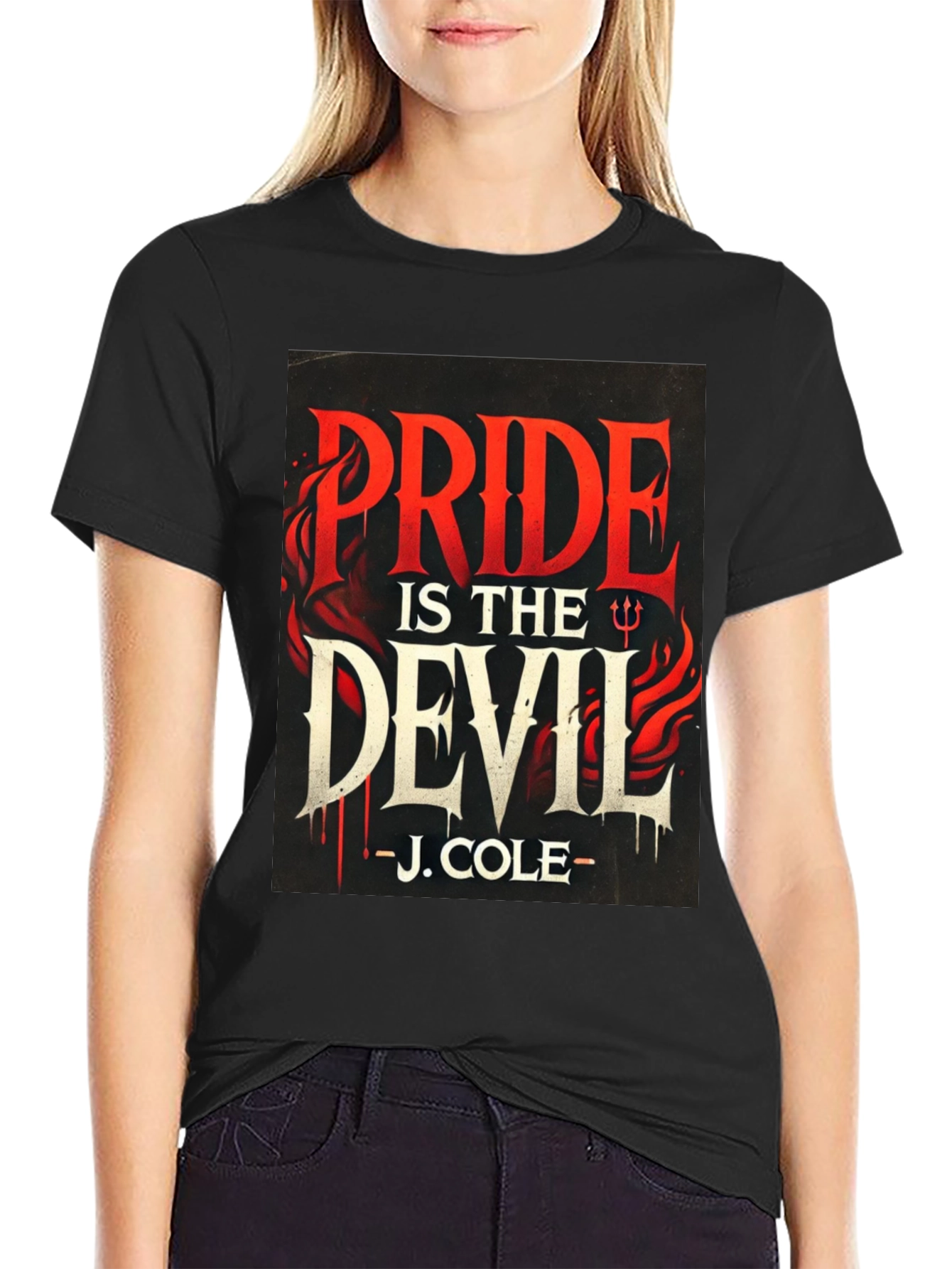 Pride is the Devil J. Cole Black T-Shirt