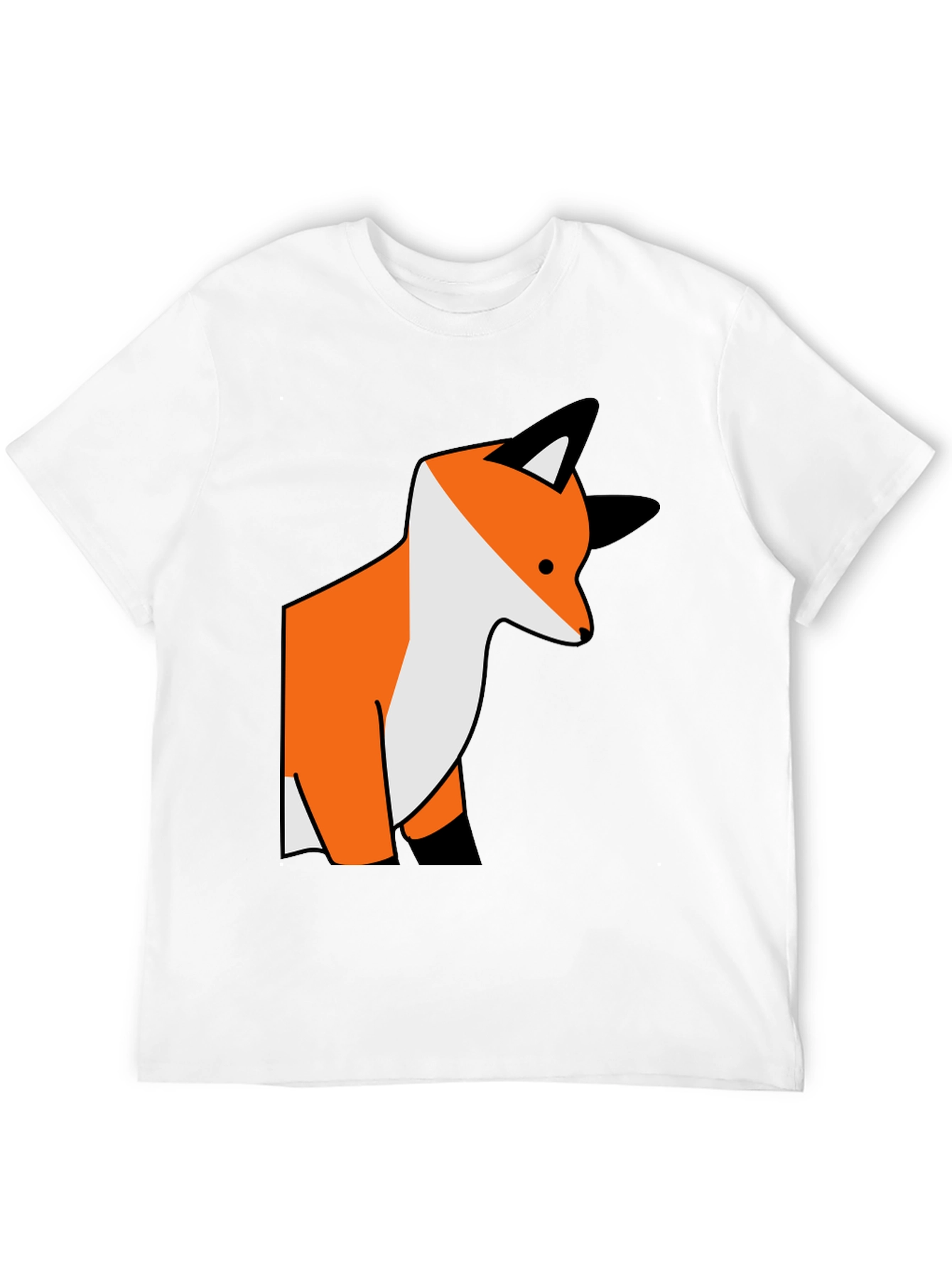 Fox Graphic Tee - Casual Black T-Shirt