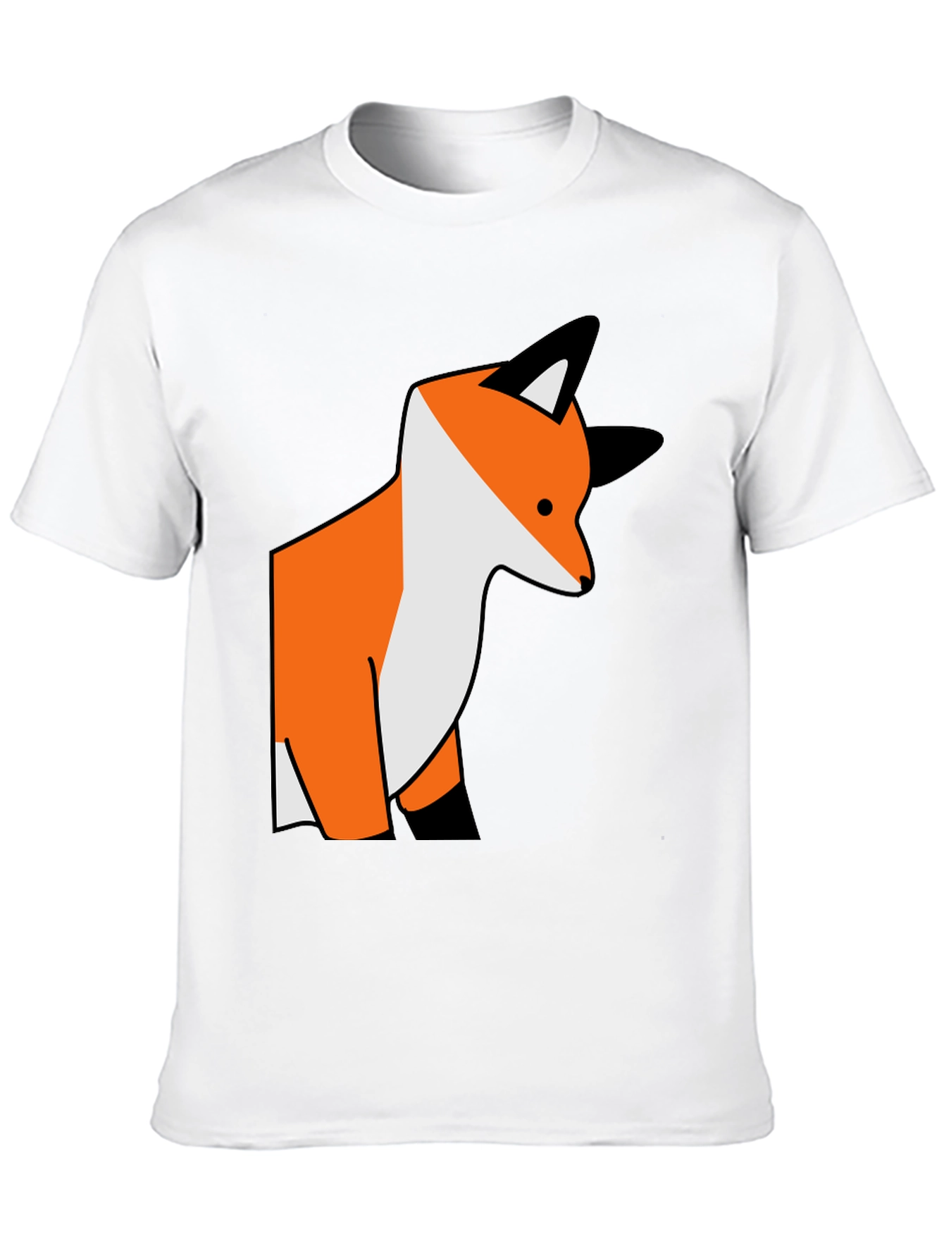 Fox Graphic Tee - Casual Black T-Shirt