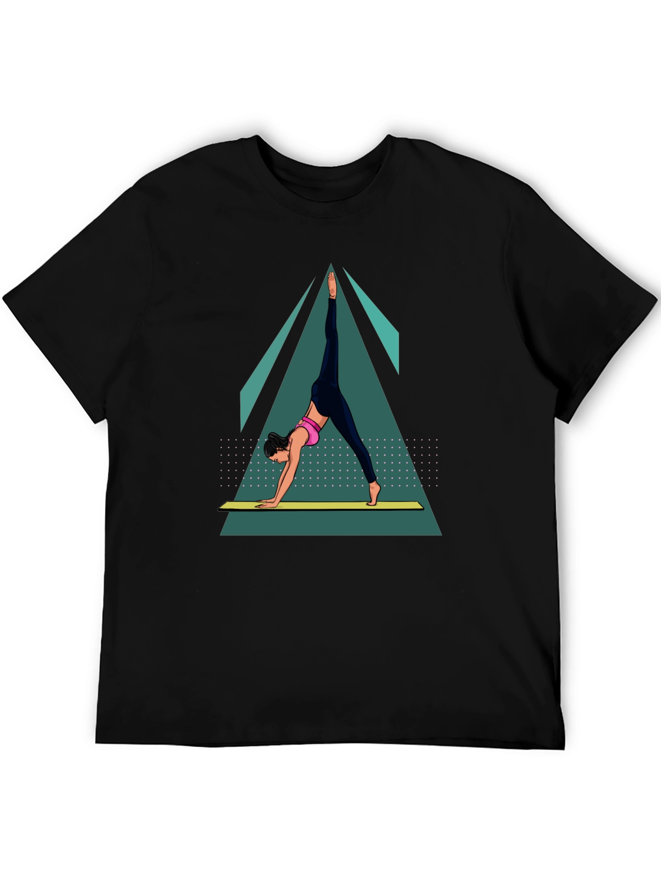 Yoga Pose Graphic Tee - Black