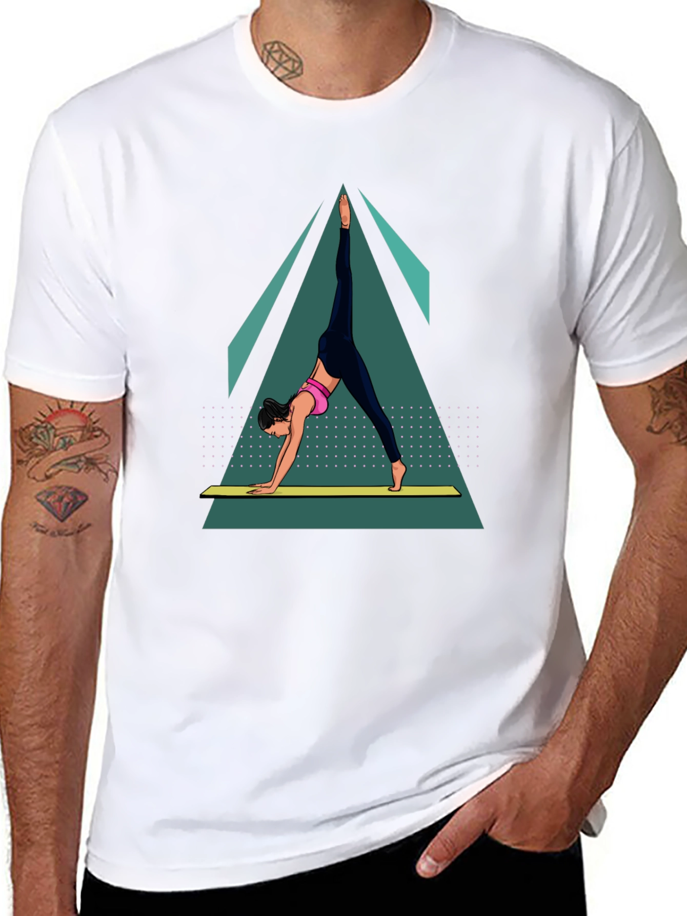 Yoga Pose Graphic Tee - Black