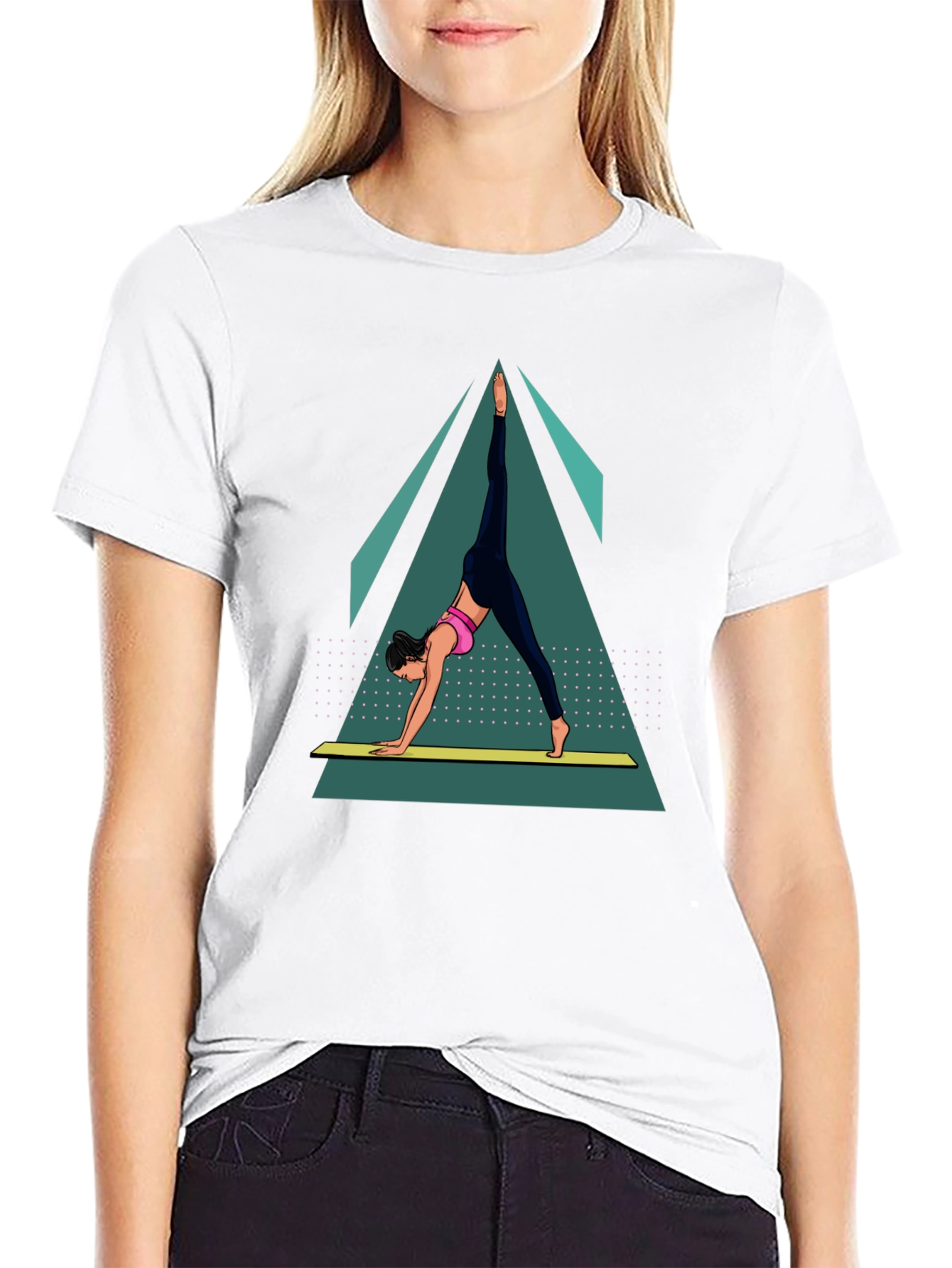 Yoga Pose Graphic Tee - Black