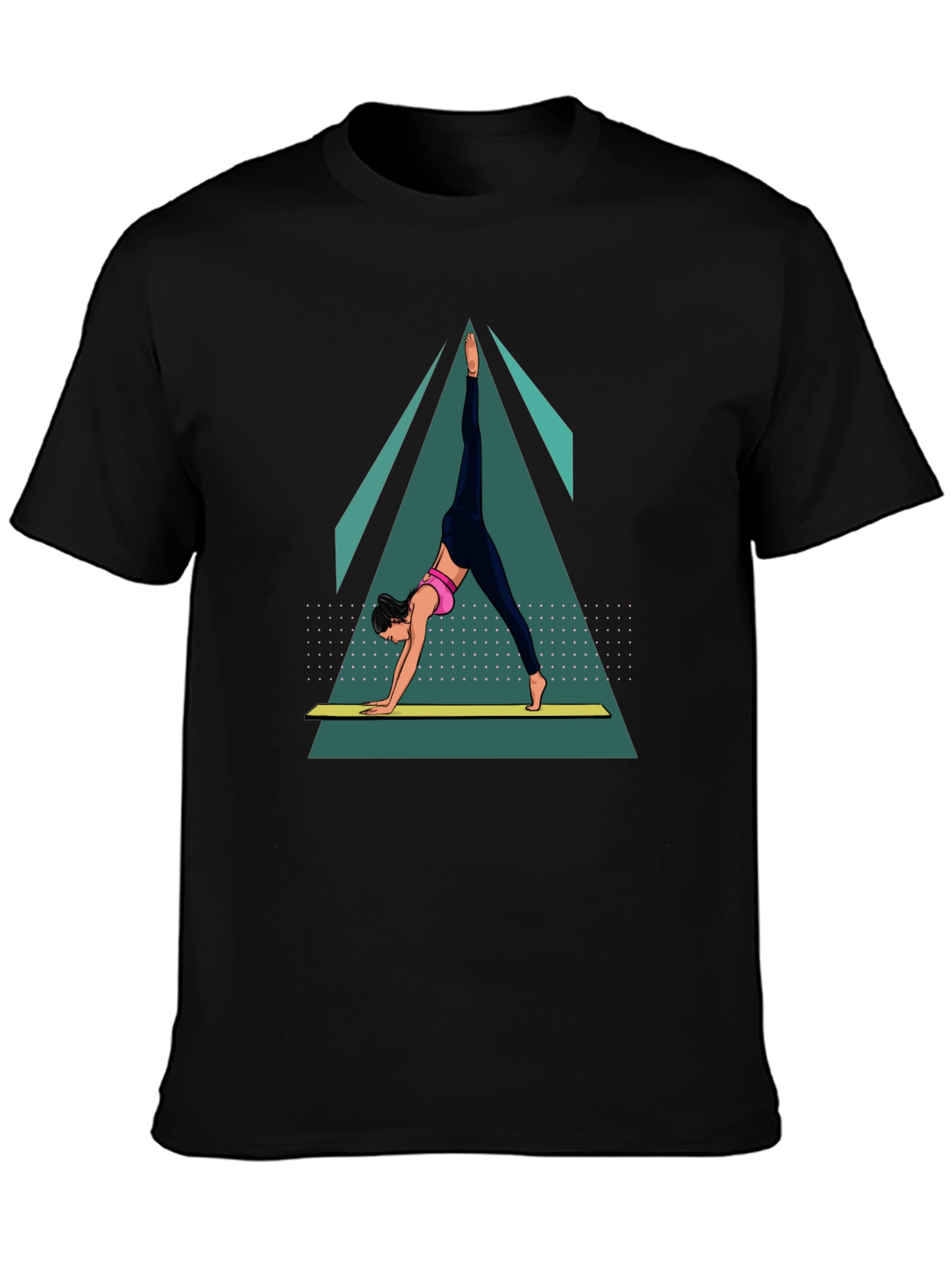 Yoga Pose Graphic Tee - Black