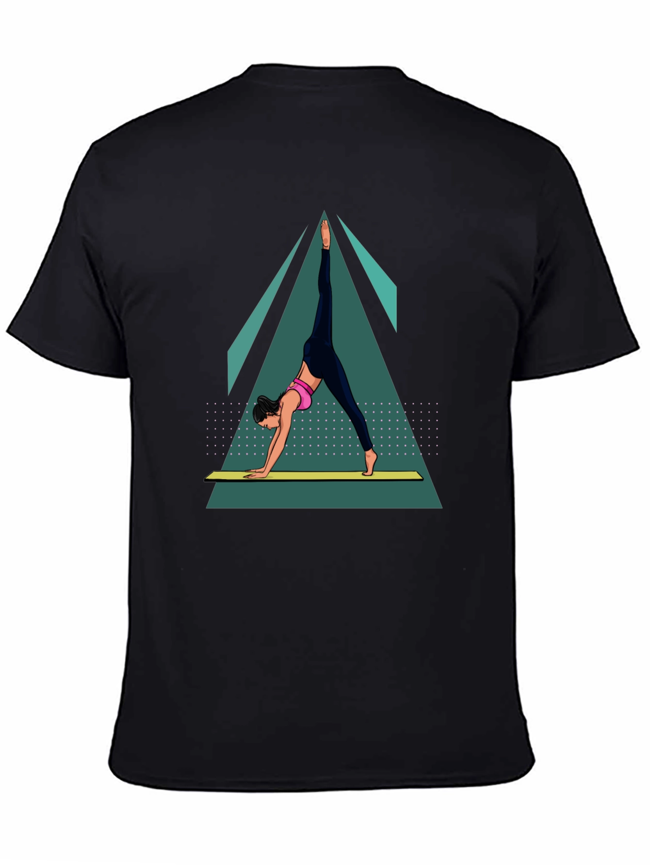 Yoga Pose Graphic Tee - Black