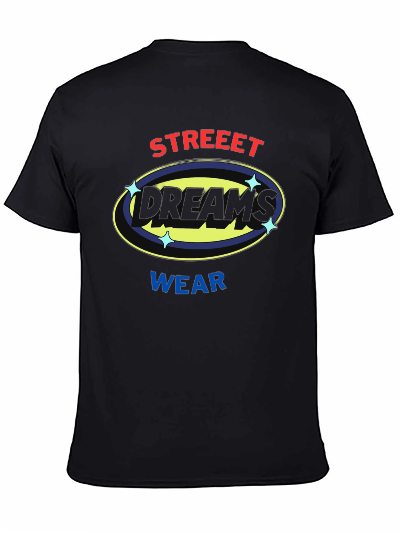 Street Dreams Wear Black Graphic Tee