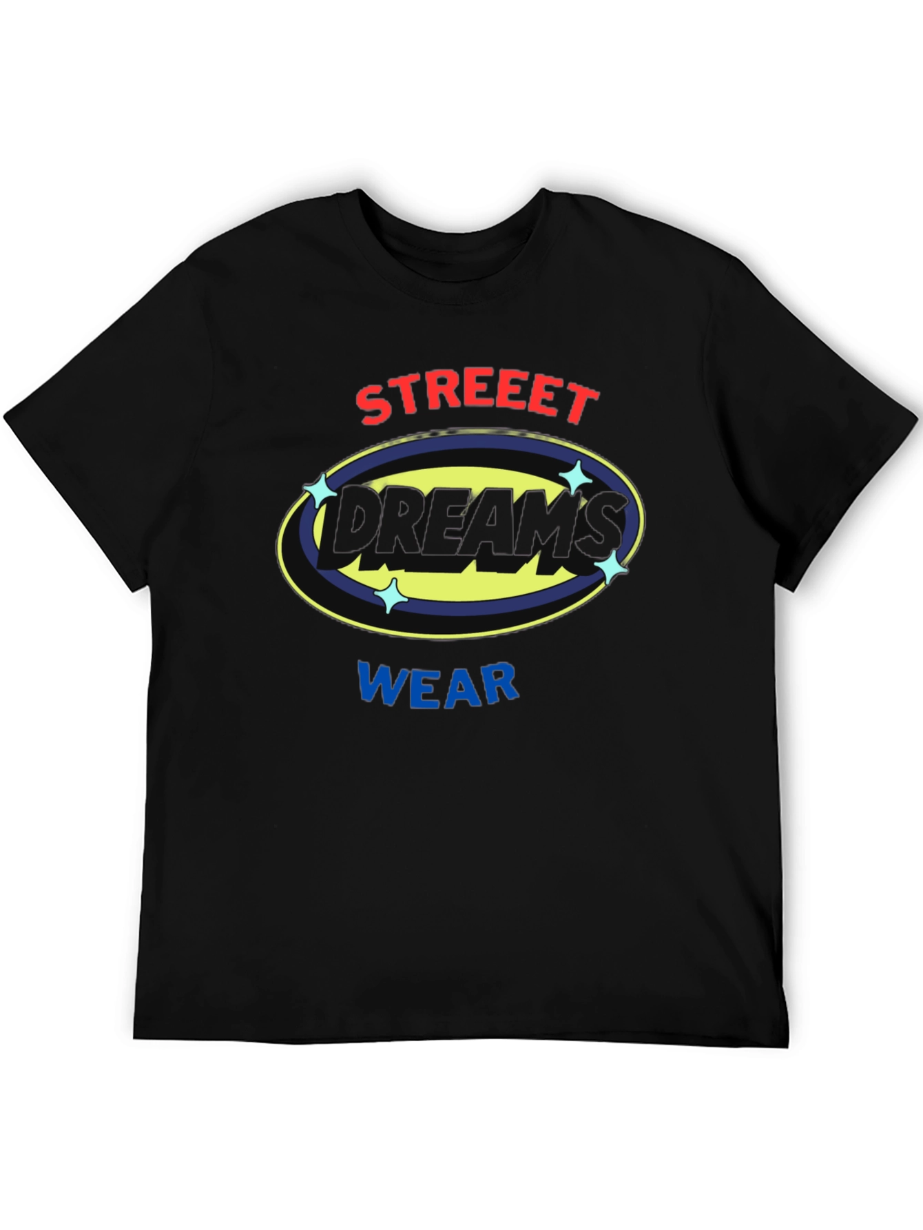Street Dreams Wear Black Graphic Tee