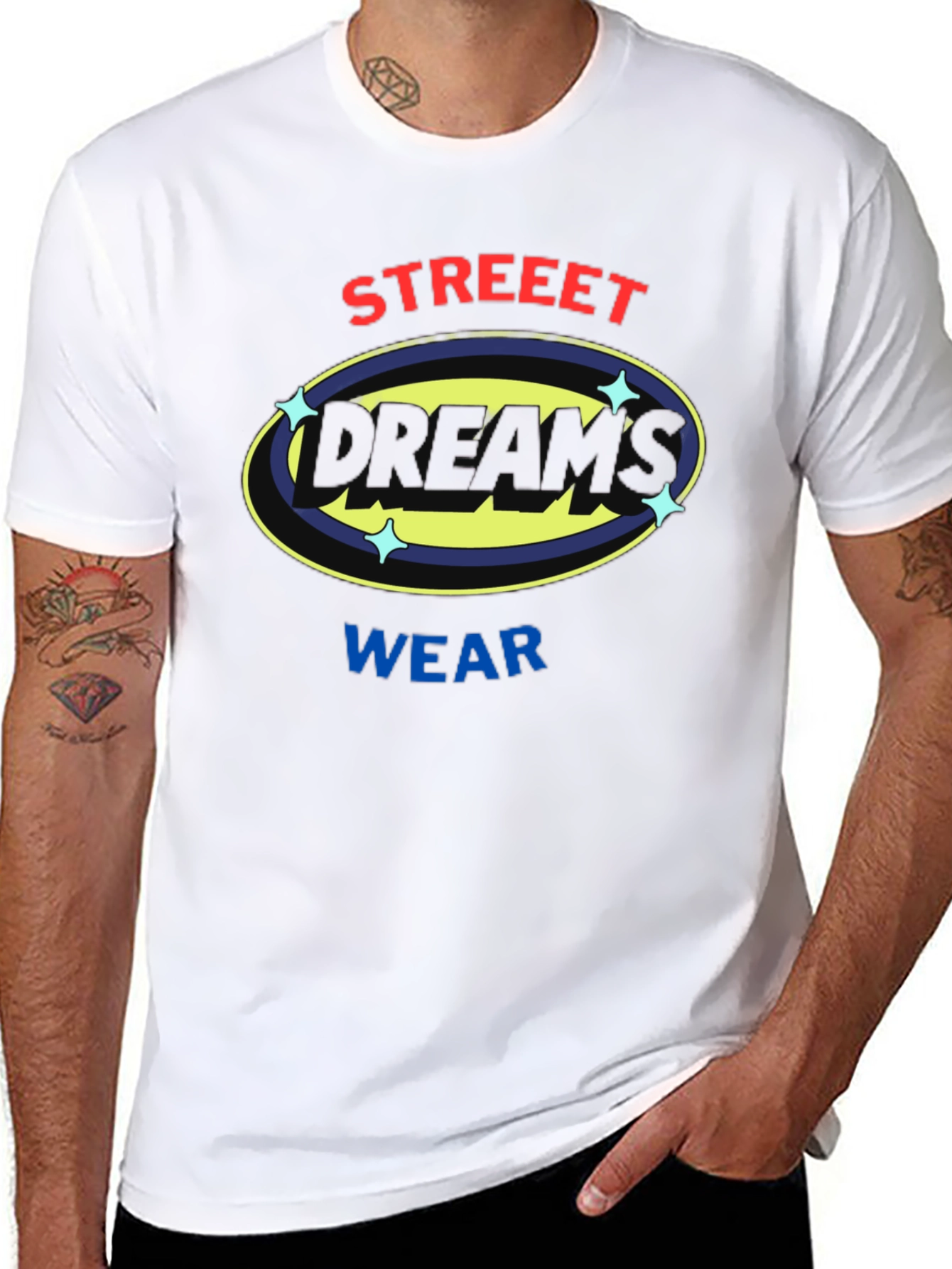 Street Dreams Wear Black Graphic Tee