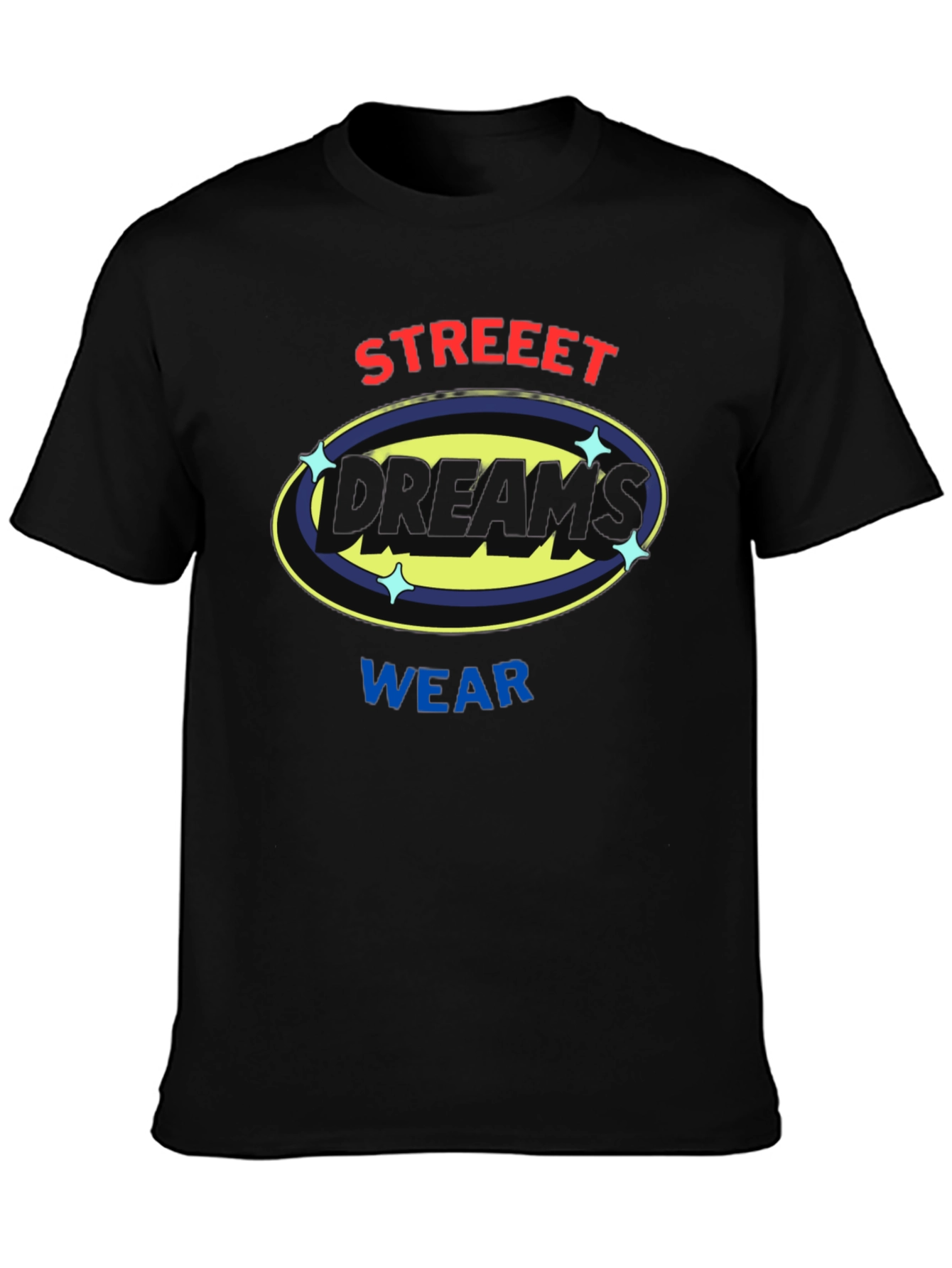 Street Dreams Wear Black Graphic Tee