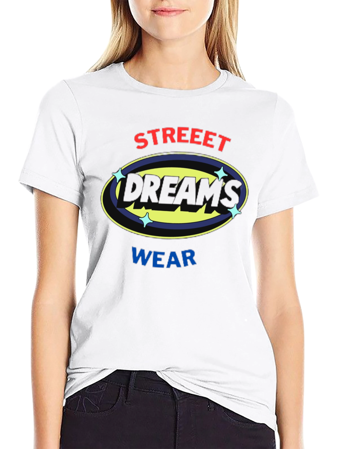 Street Dreams Wear Black Graphic Tee