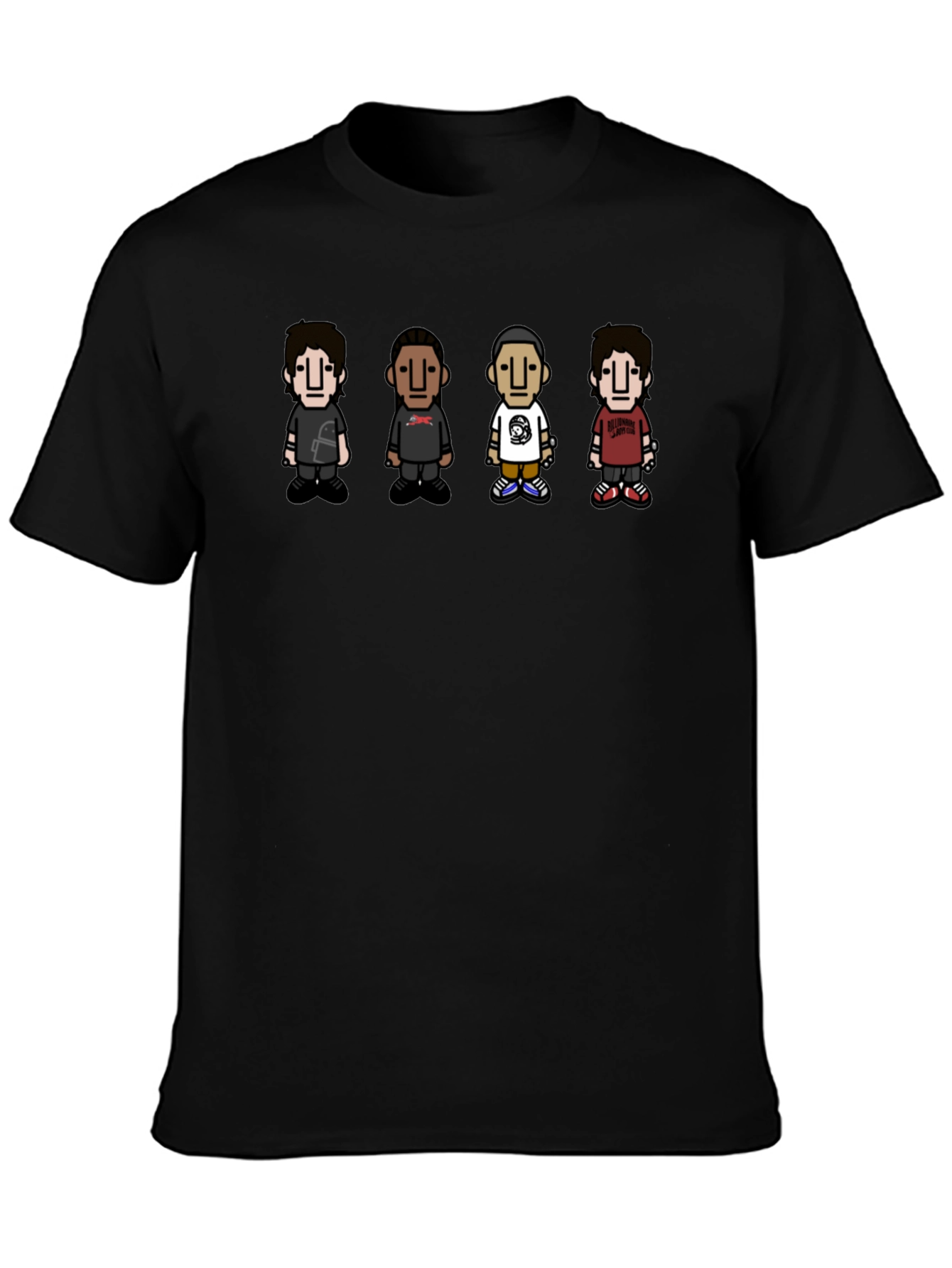 Cartoon Character Print Crew Neck T-Shirt