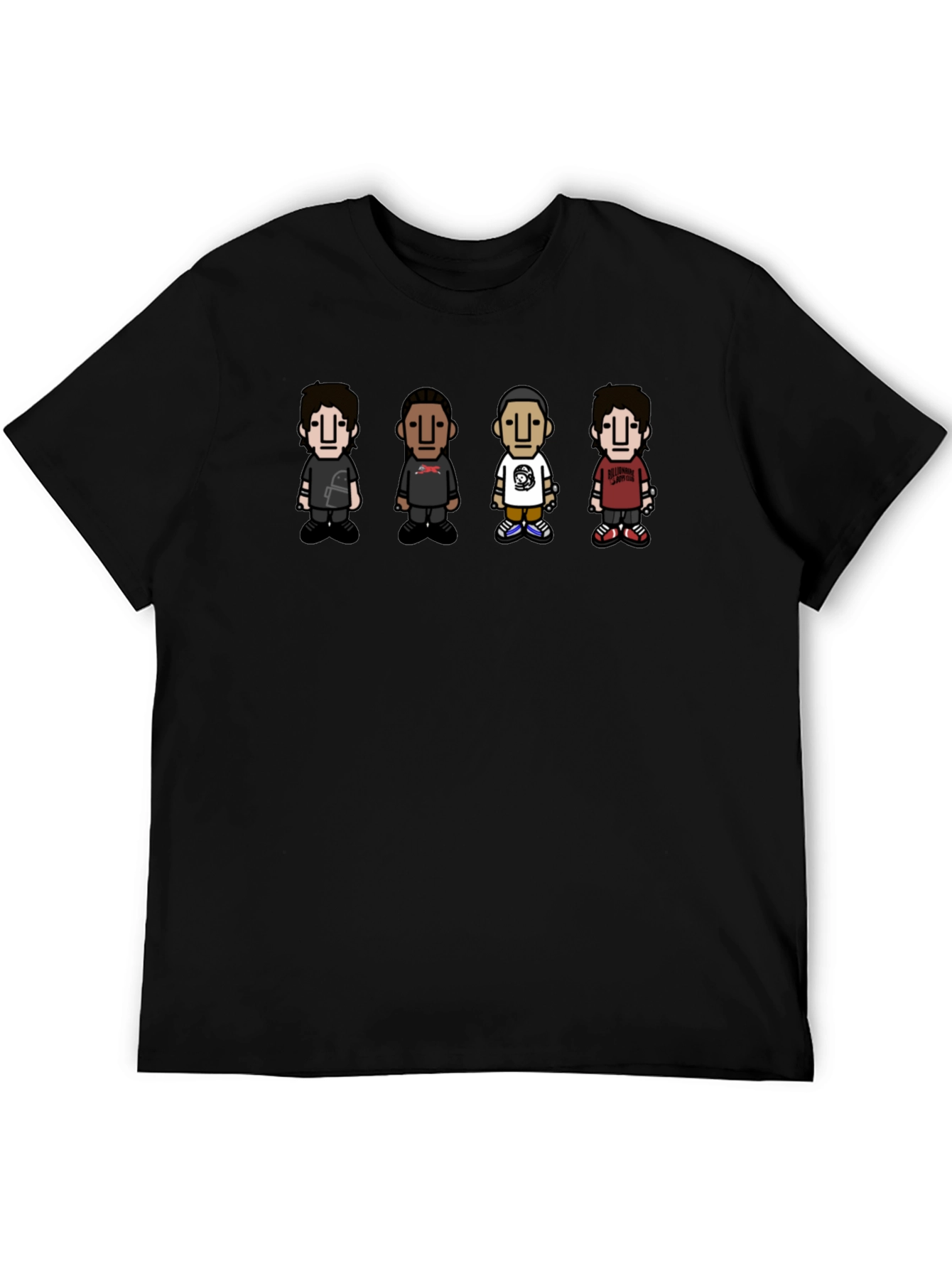 Cartoon Character Print Crew Neck T-Shirt