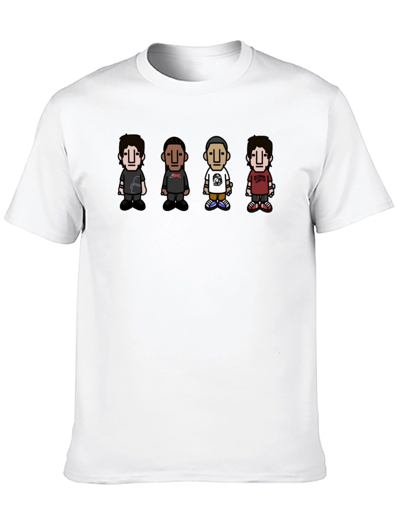 Cartoon Character Print Crew Neck T-Shirt