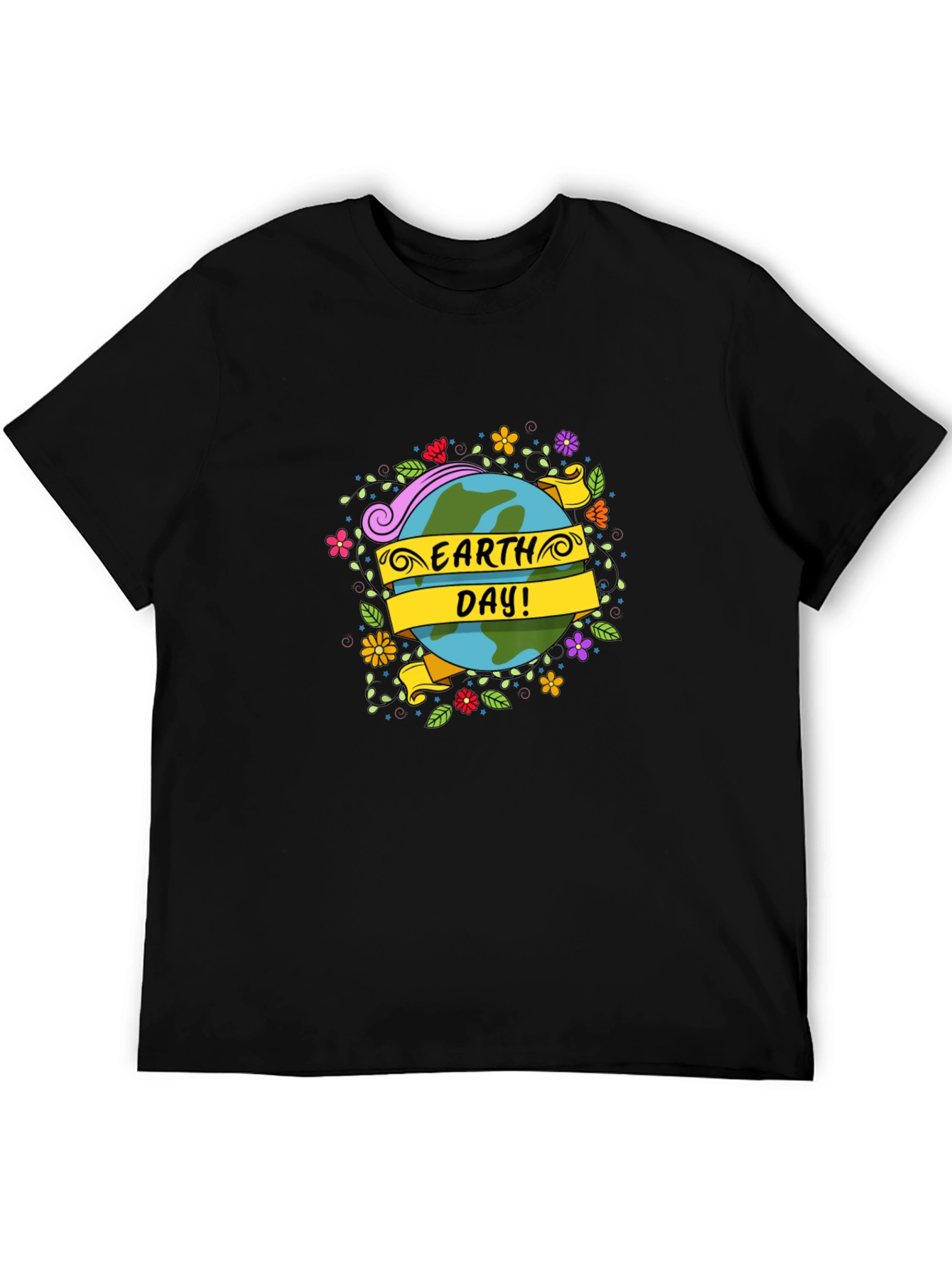 Earth Day T-Shirt - Floral Globe Design