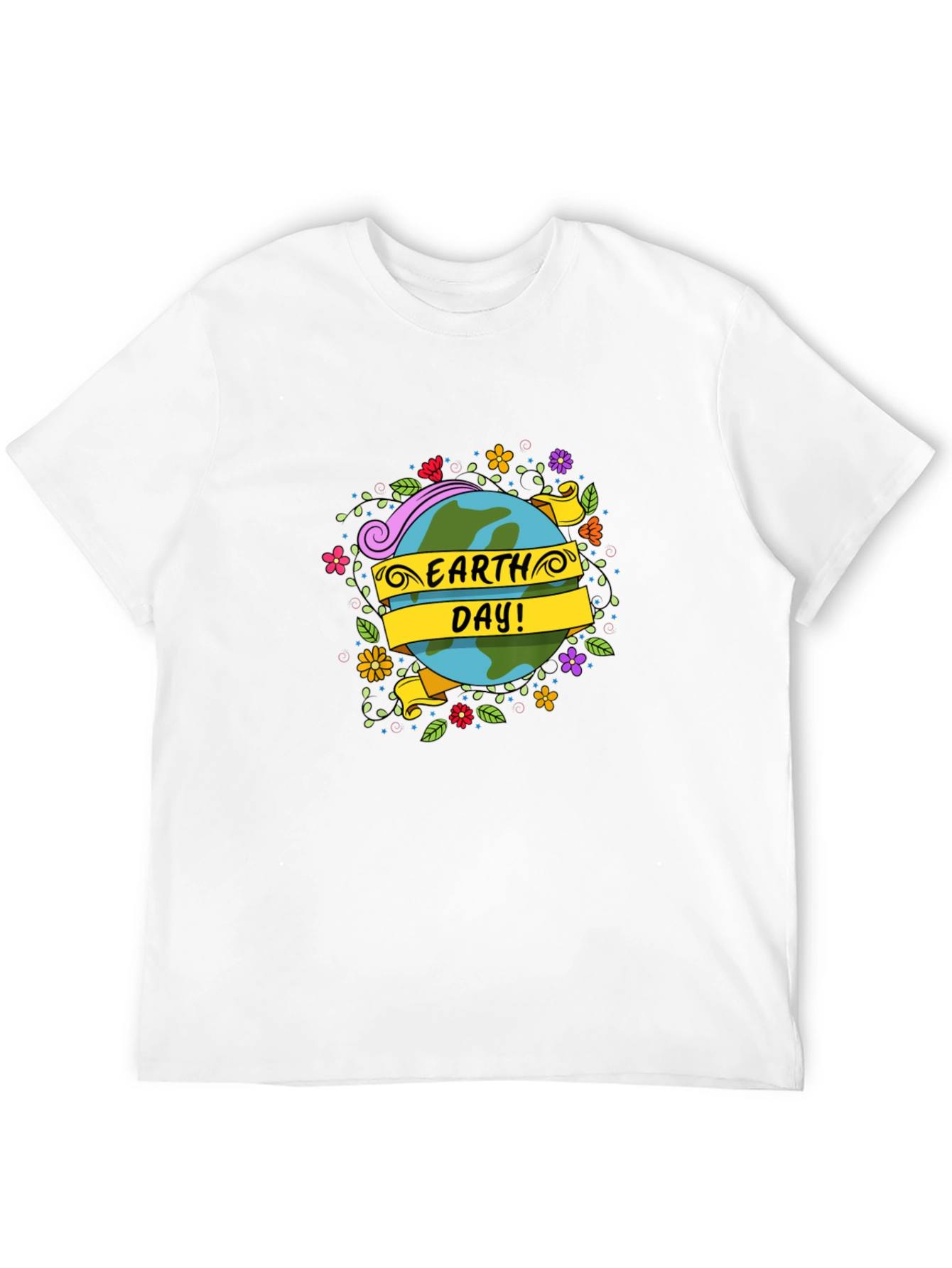 Earth Day T-Shirt - Floral Globe Design