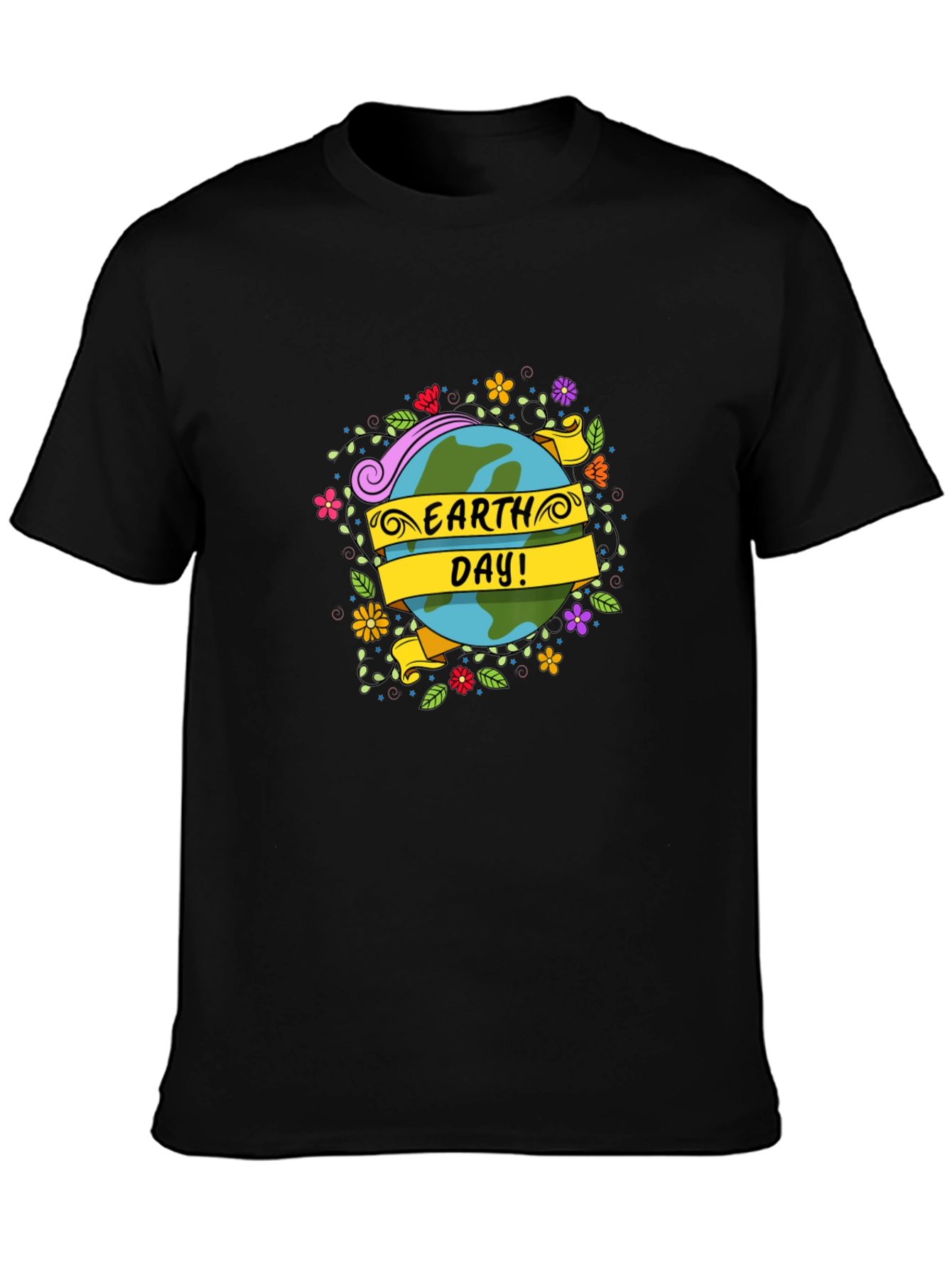 Earth Day T-Shirt - Floral Globe Design