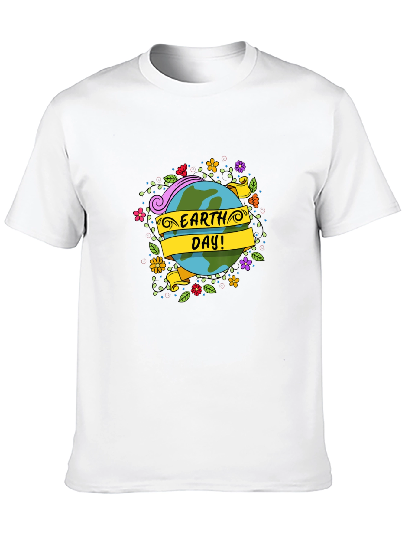 Earth Day T-Shirt - Floral Globe Design